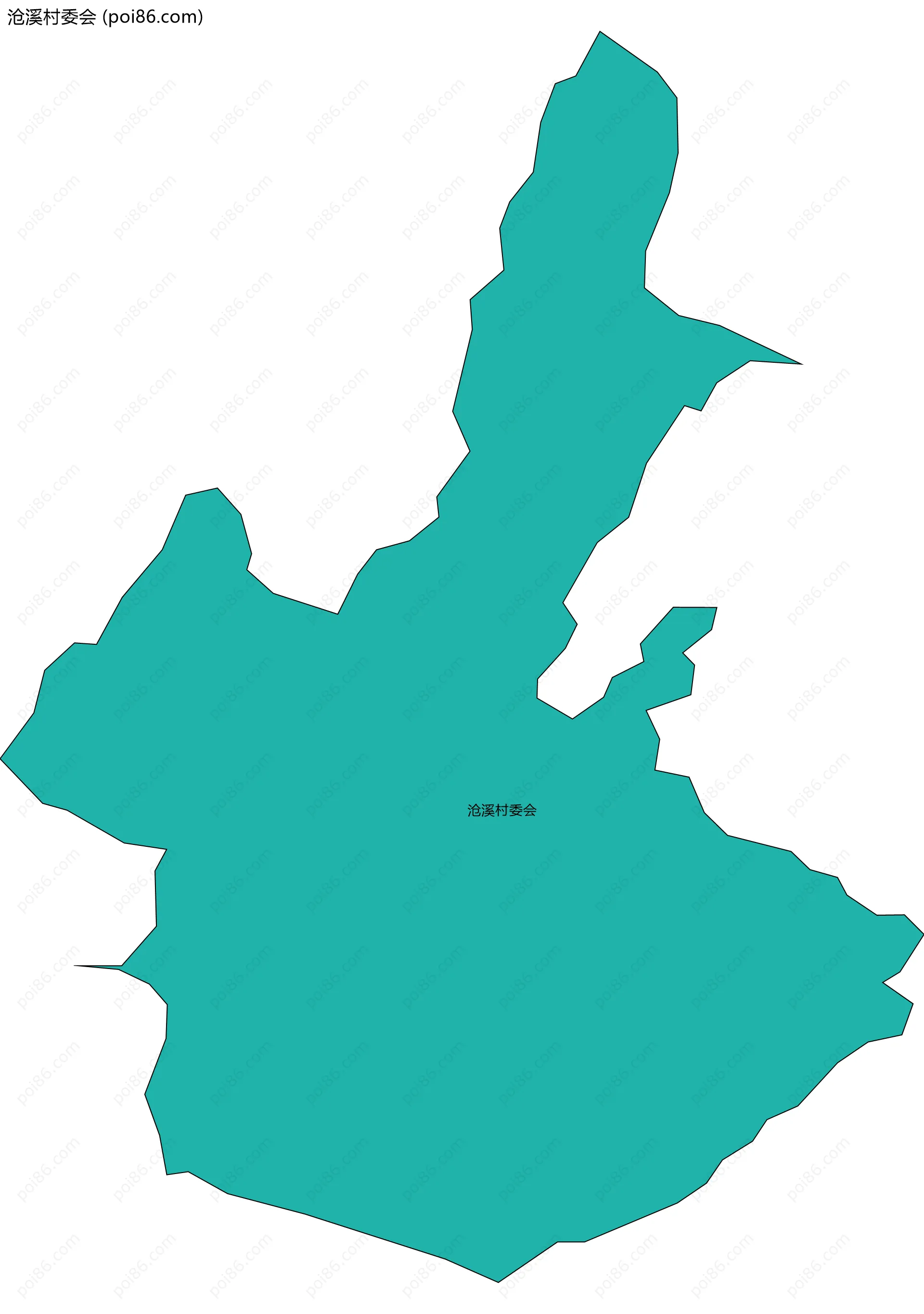 沧溪村委会边界地图