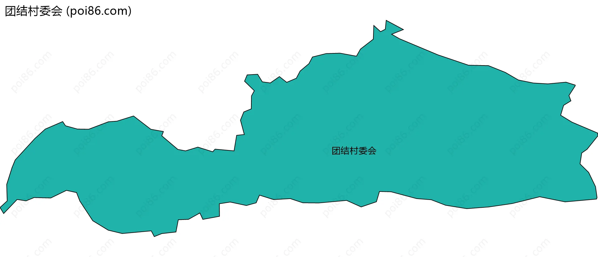 团结村委会边界地图