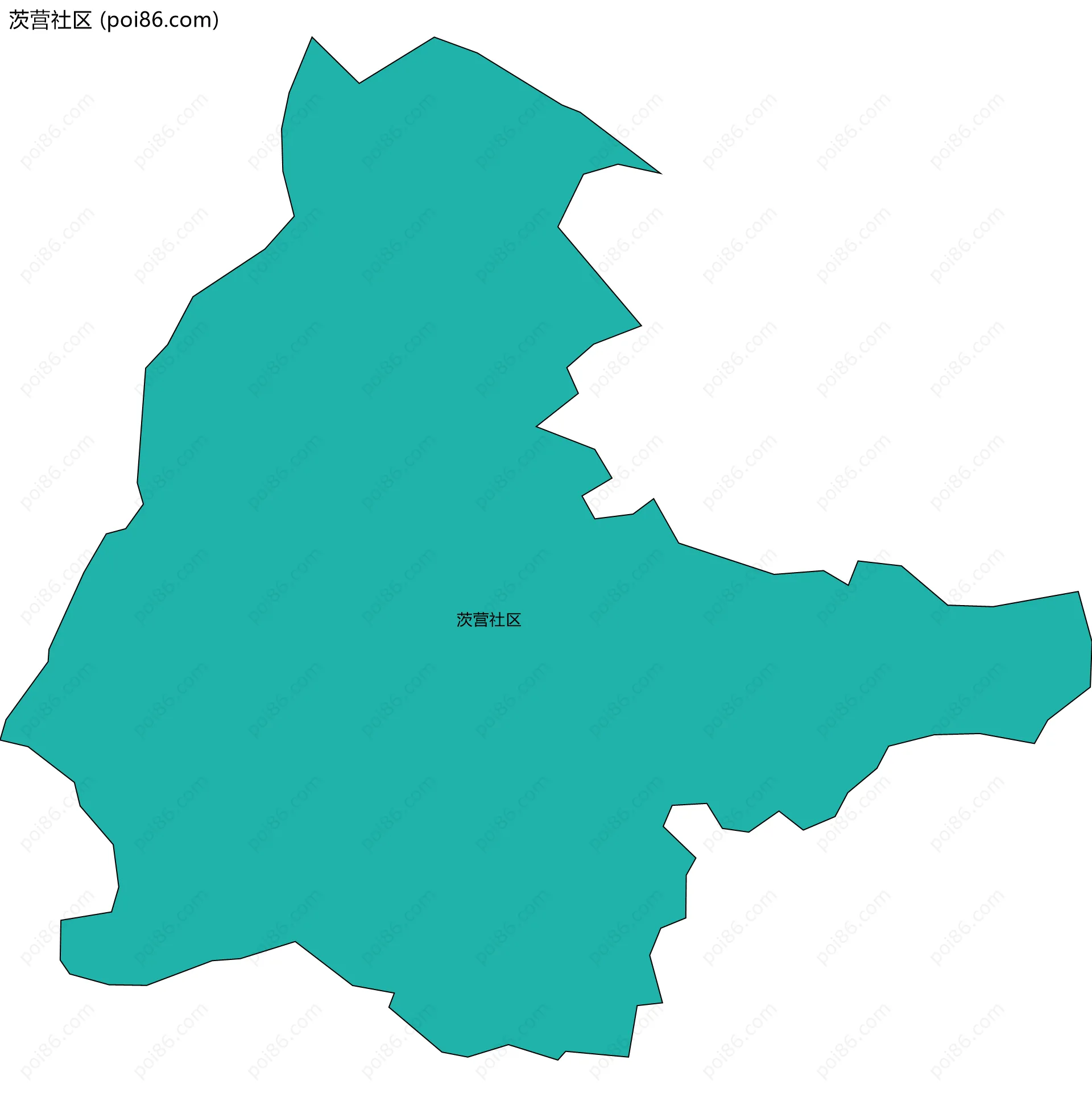 茨营社区边界地图