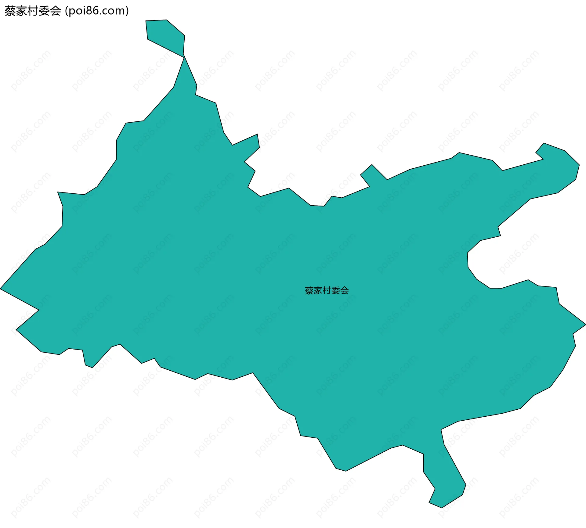 蔡家村委会边界地图