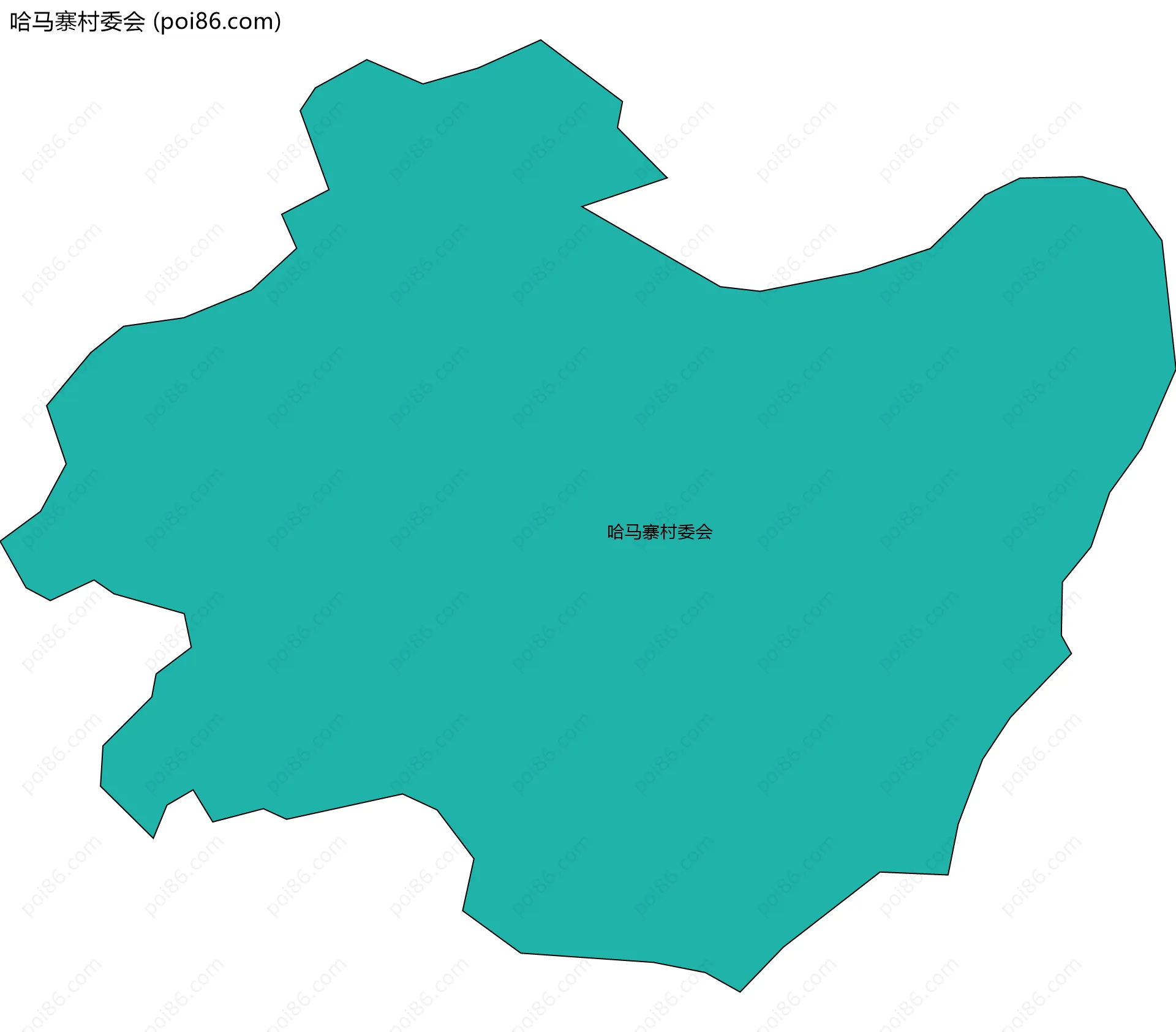 哈马寨村委会边界地图