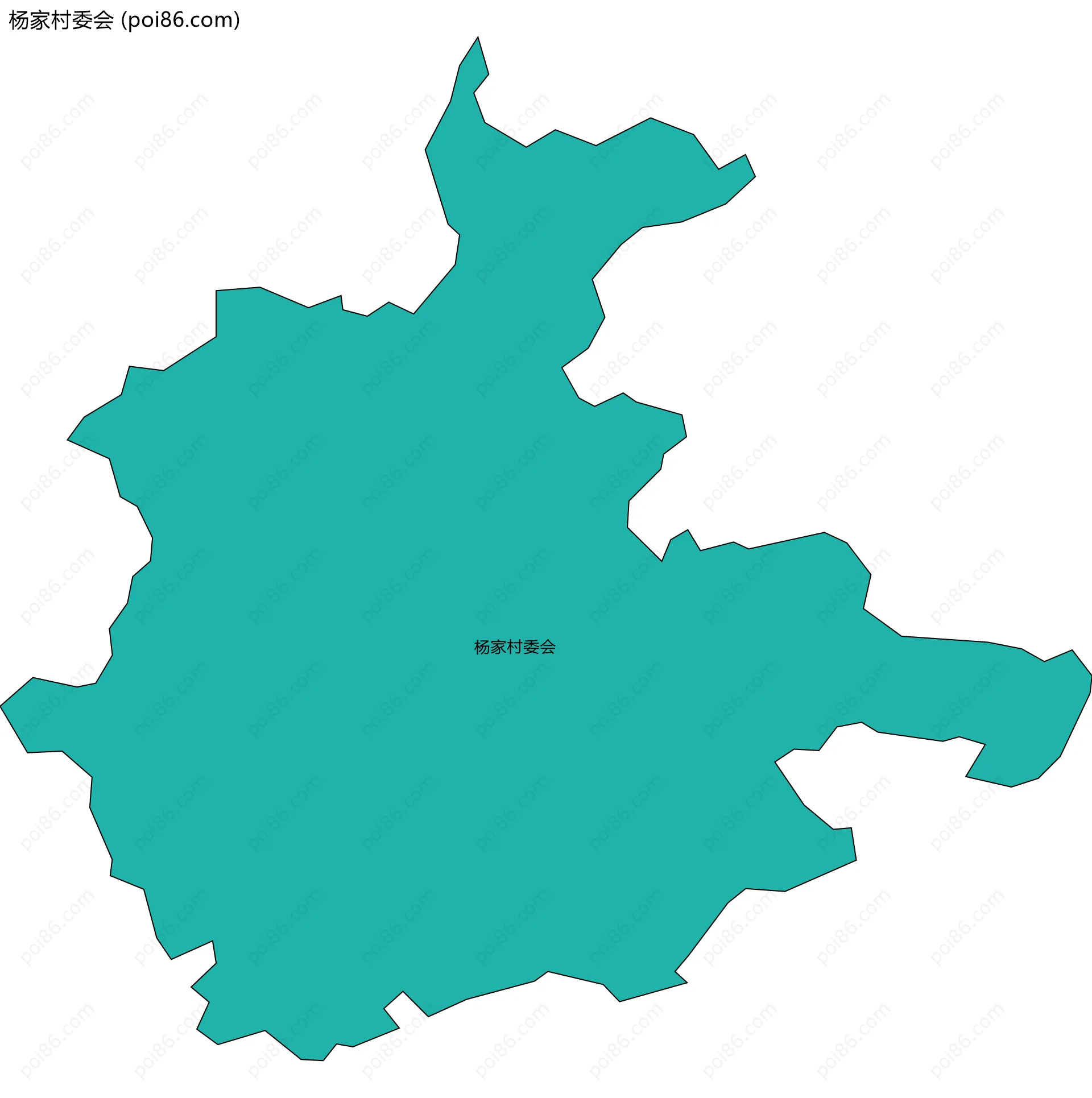 杨家村委会边界地图