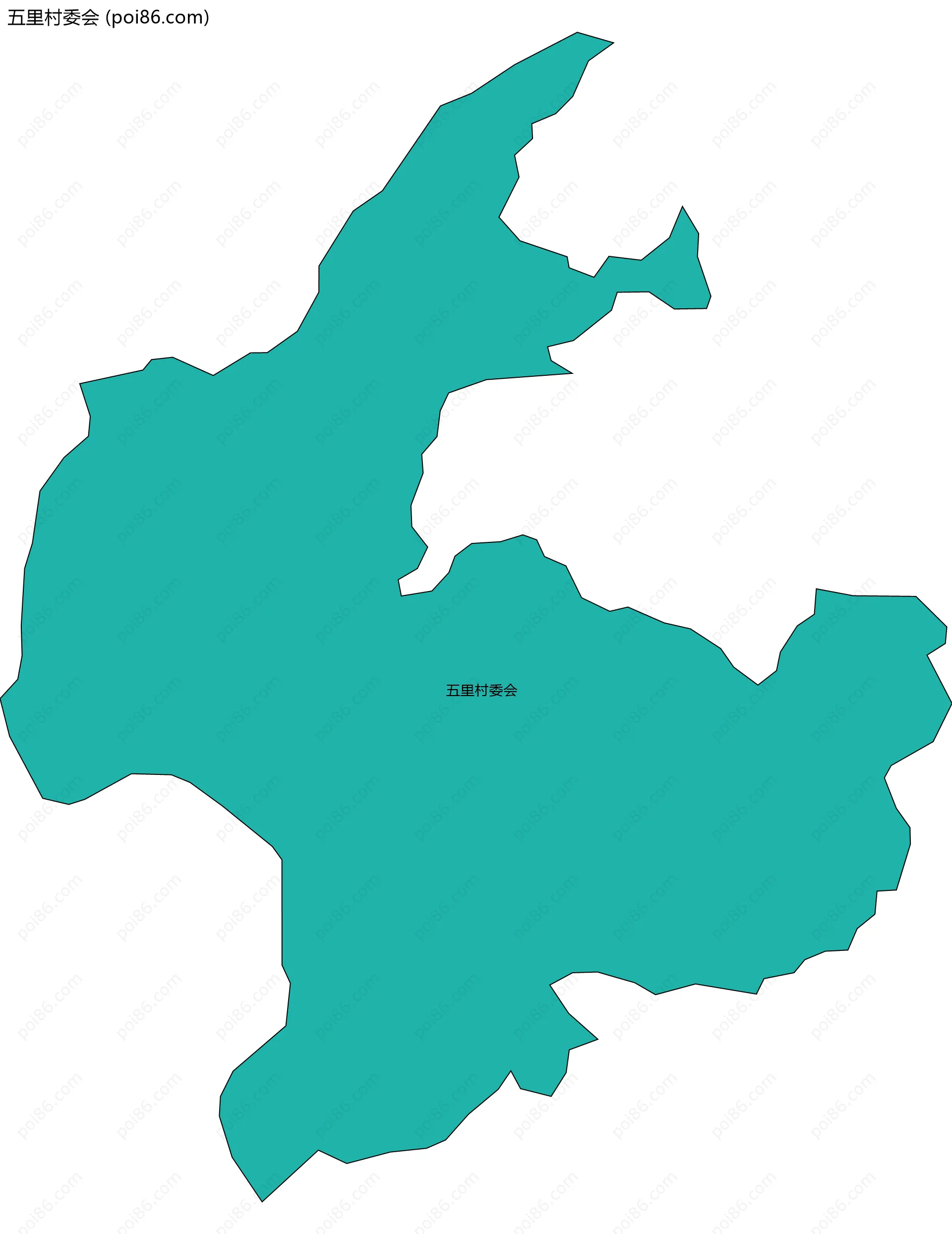 五里村委会边界地图