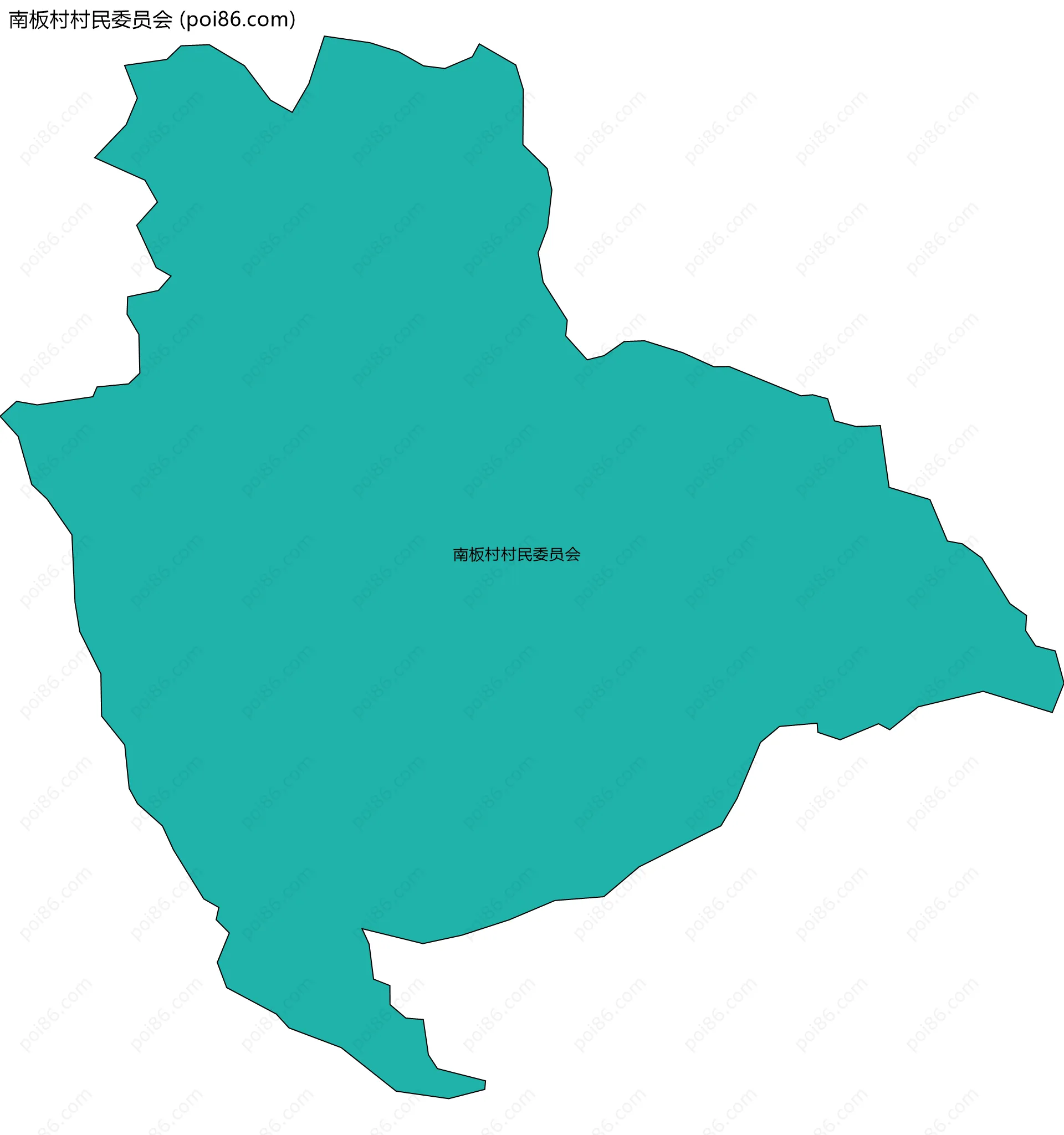 南板村村民委员会边界地图