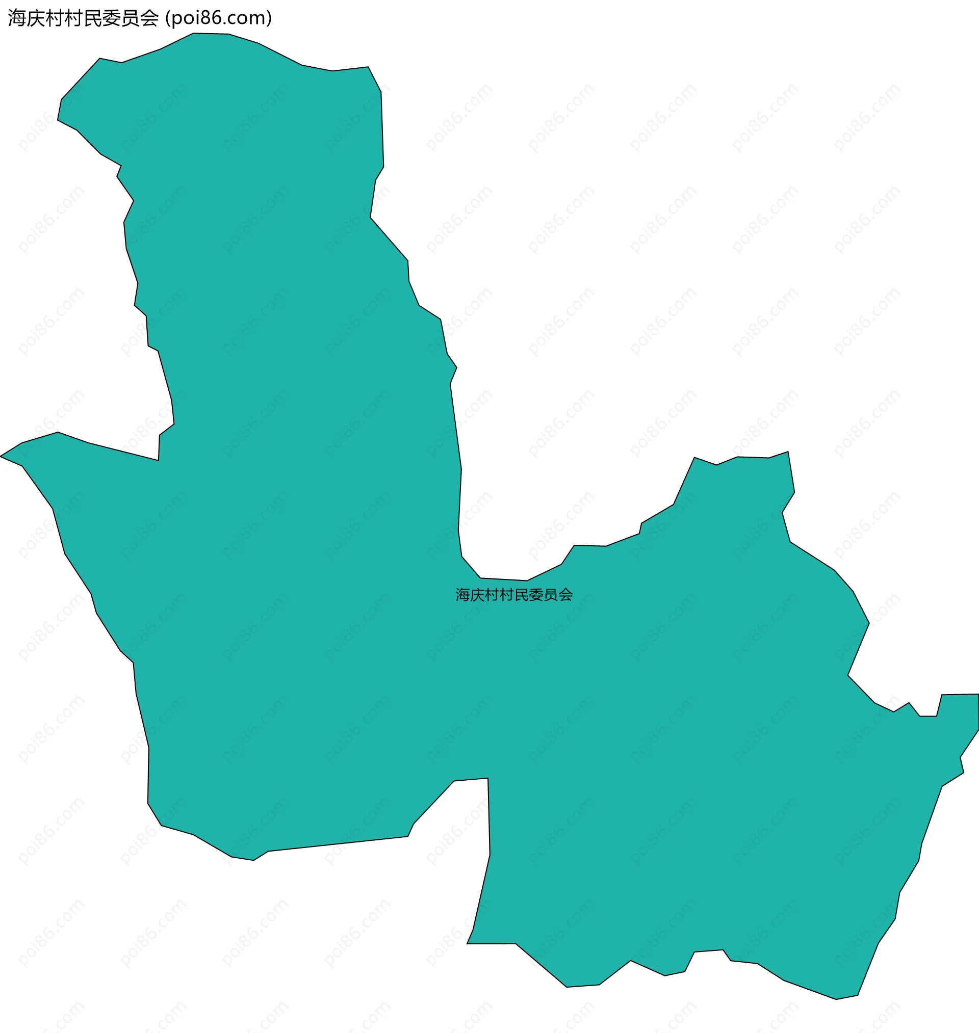 海庆村村民委员会边界地图