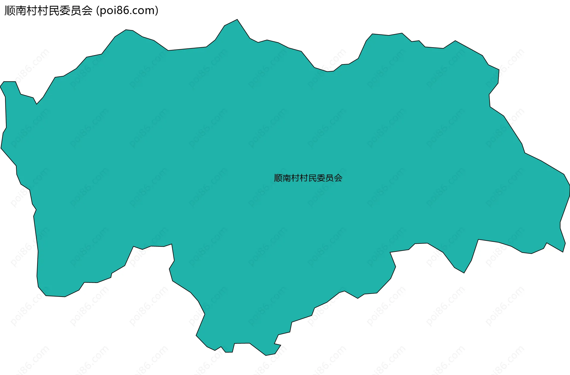 顺南村村民委员会边界地图