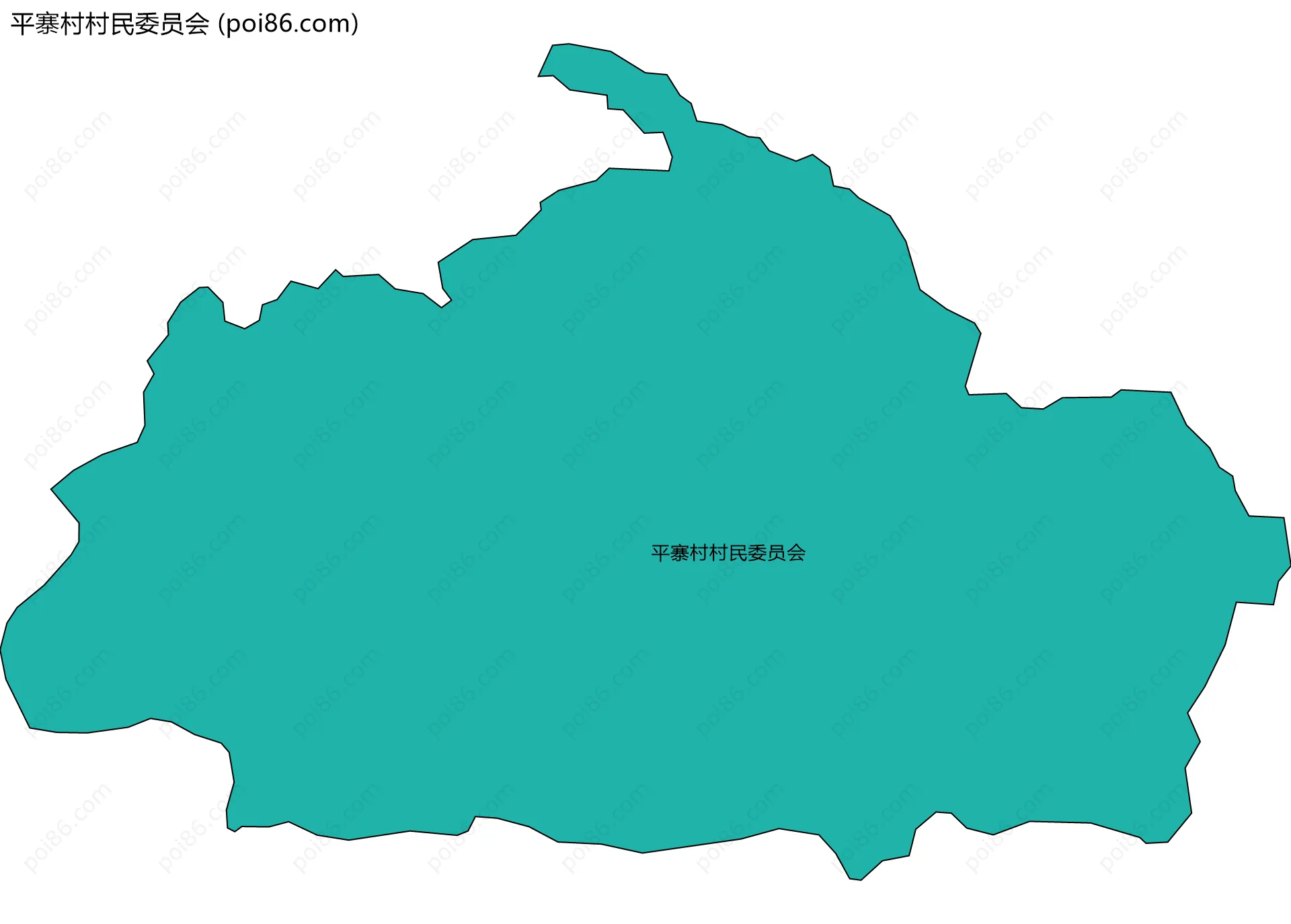 平寨村村民委员会边界地图