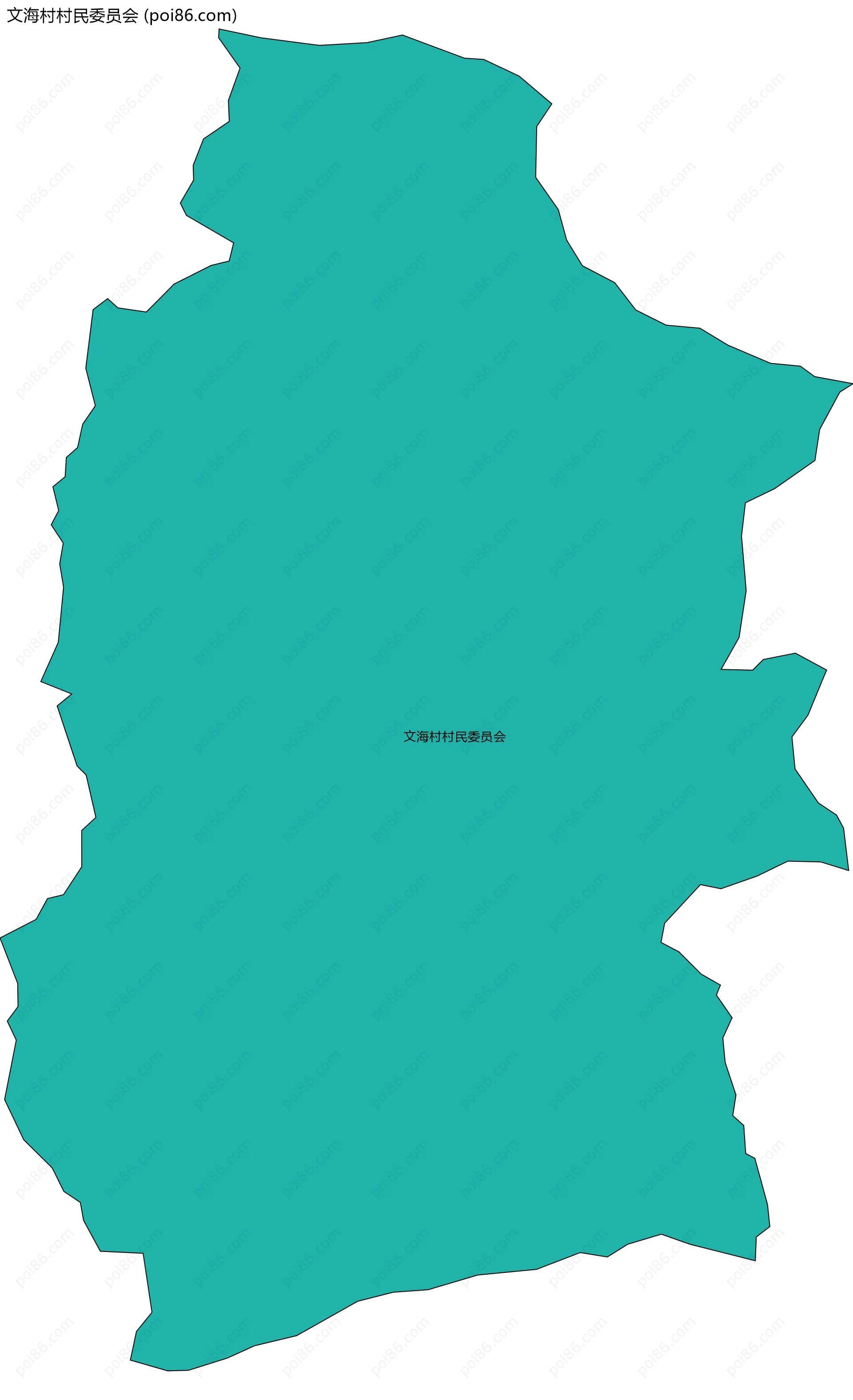 文海村村民委员会边界地图