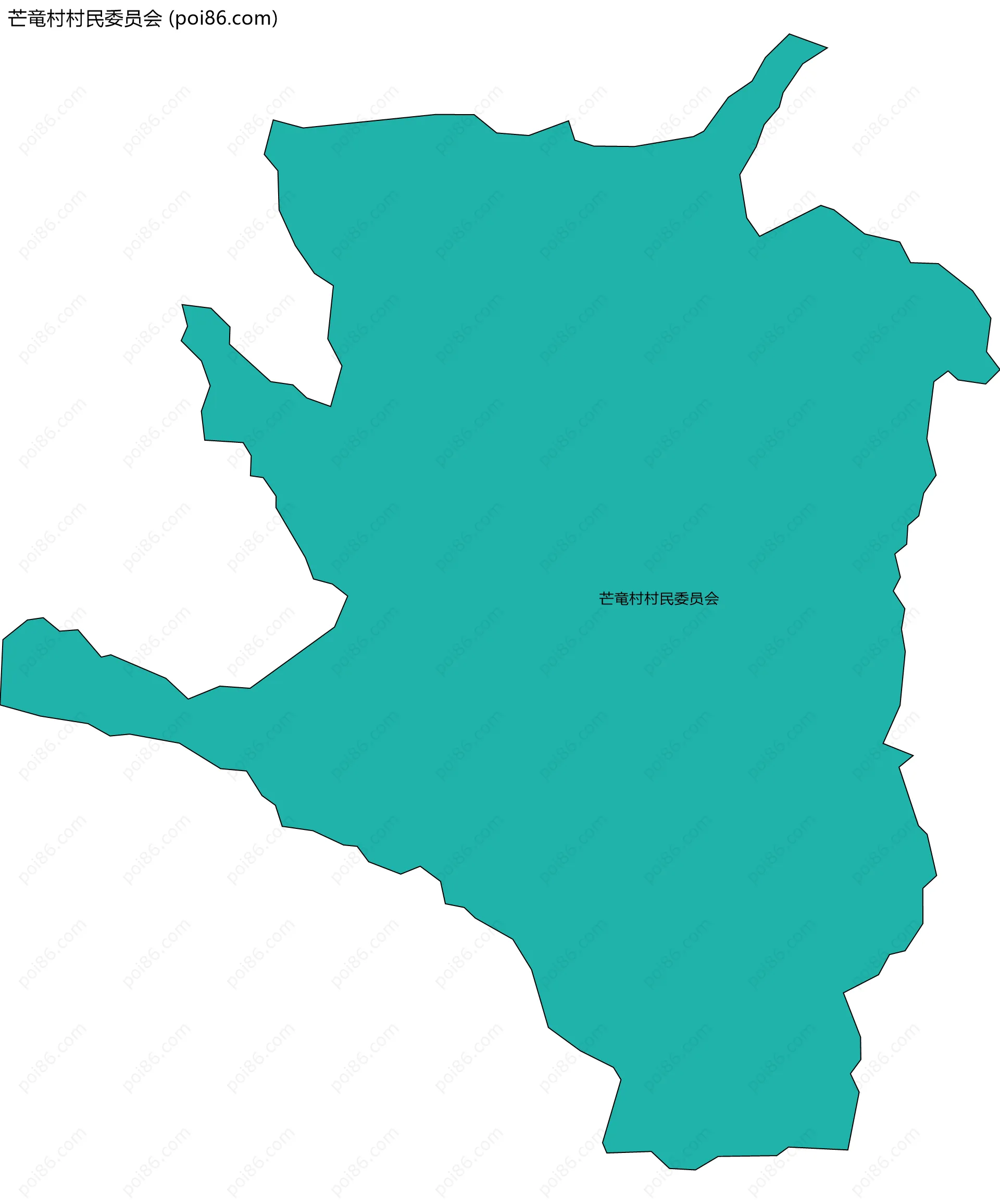 芒竜村村民委员会边界地图