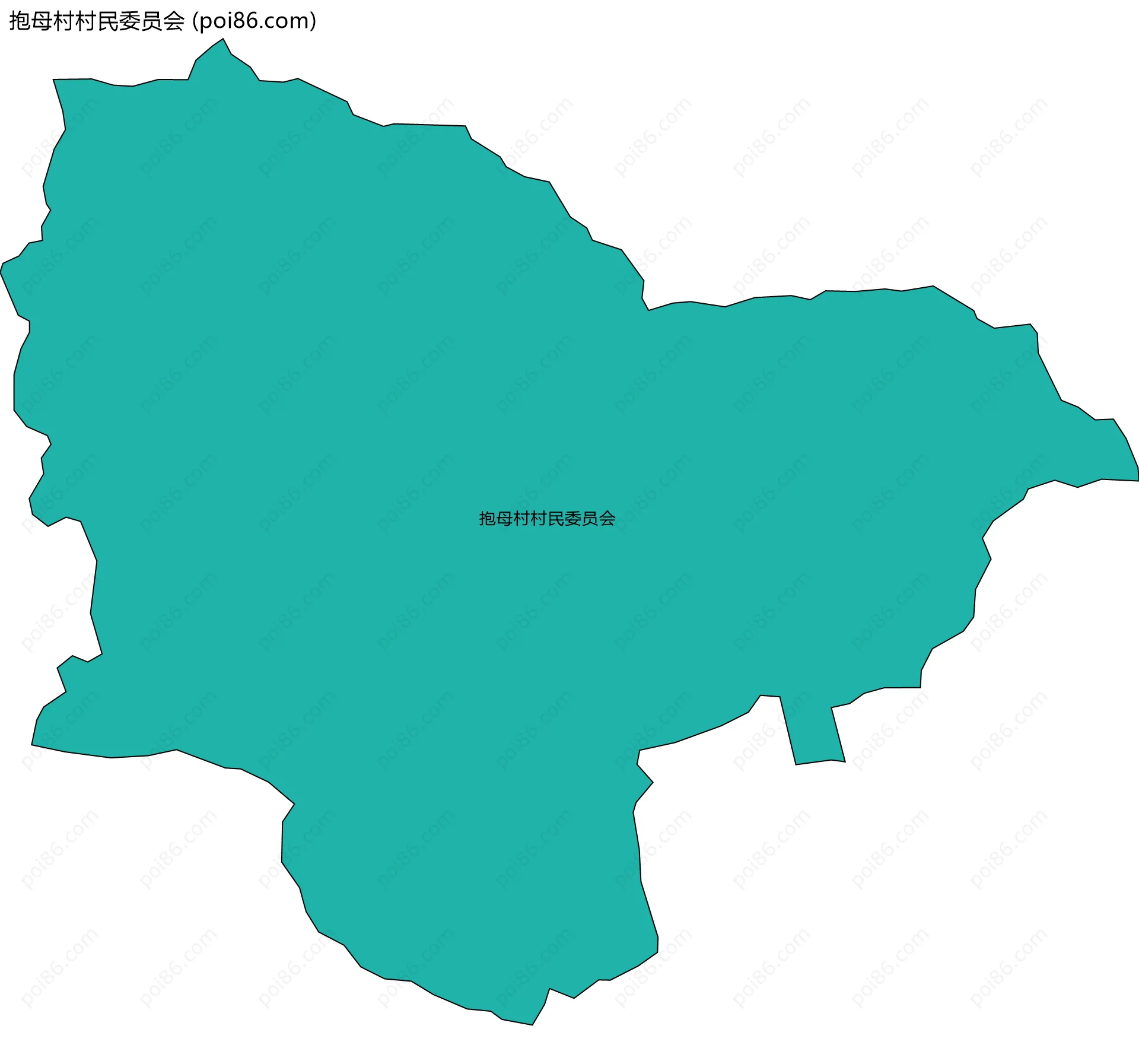 抱母村村民委员会边界地图