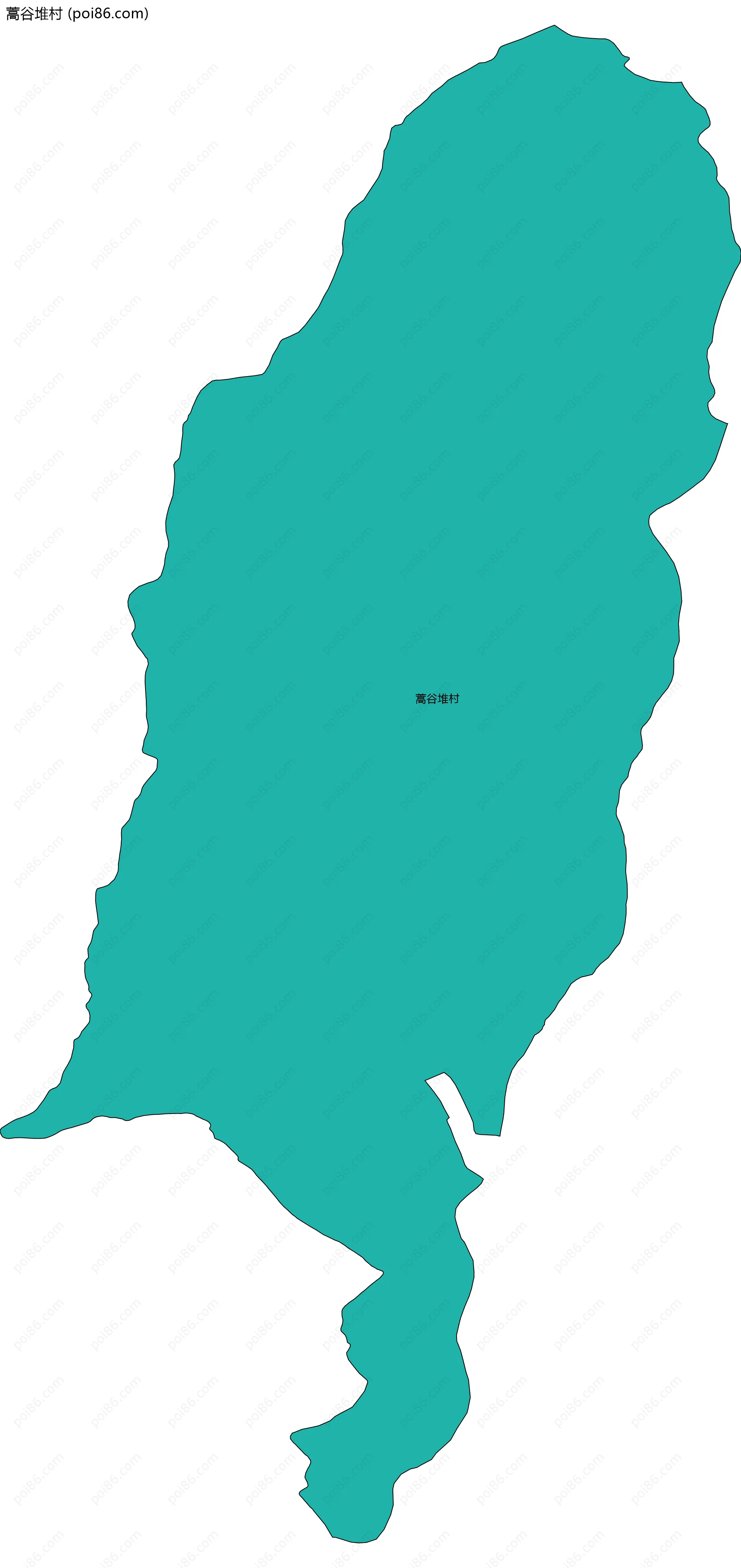 蒿谷堆村边界地图