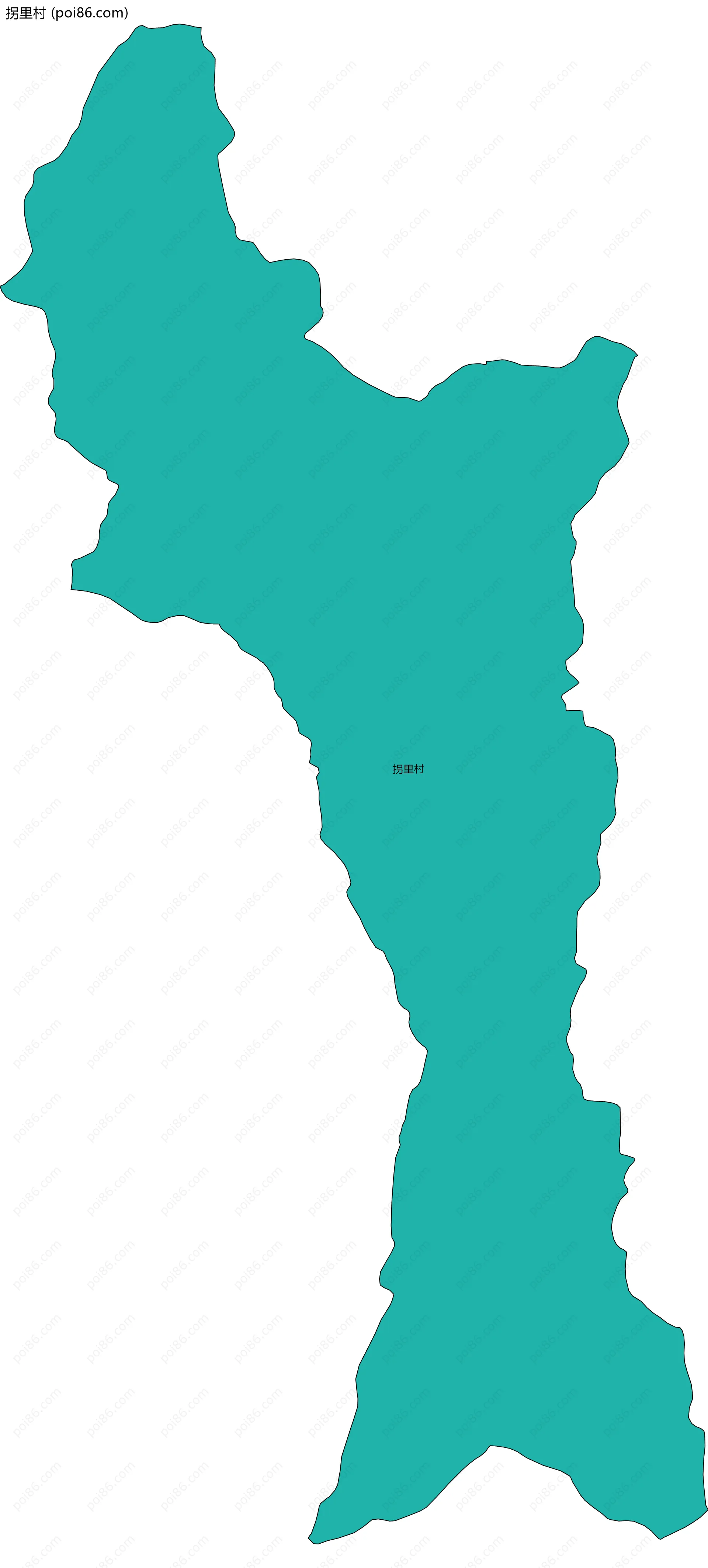 拐里村边界地图