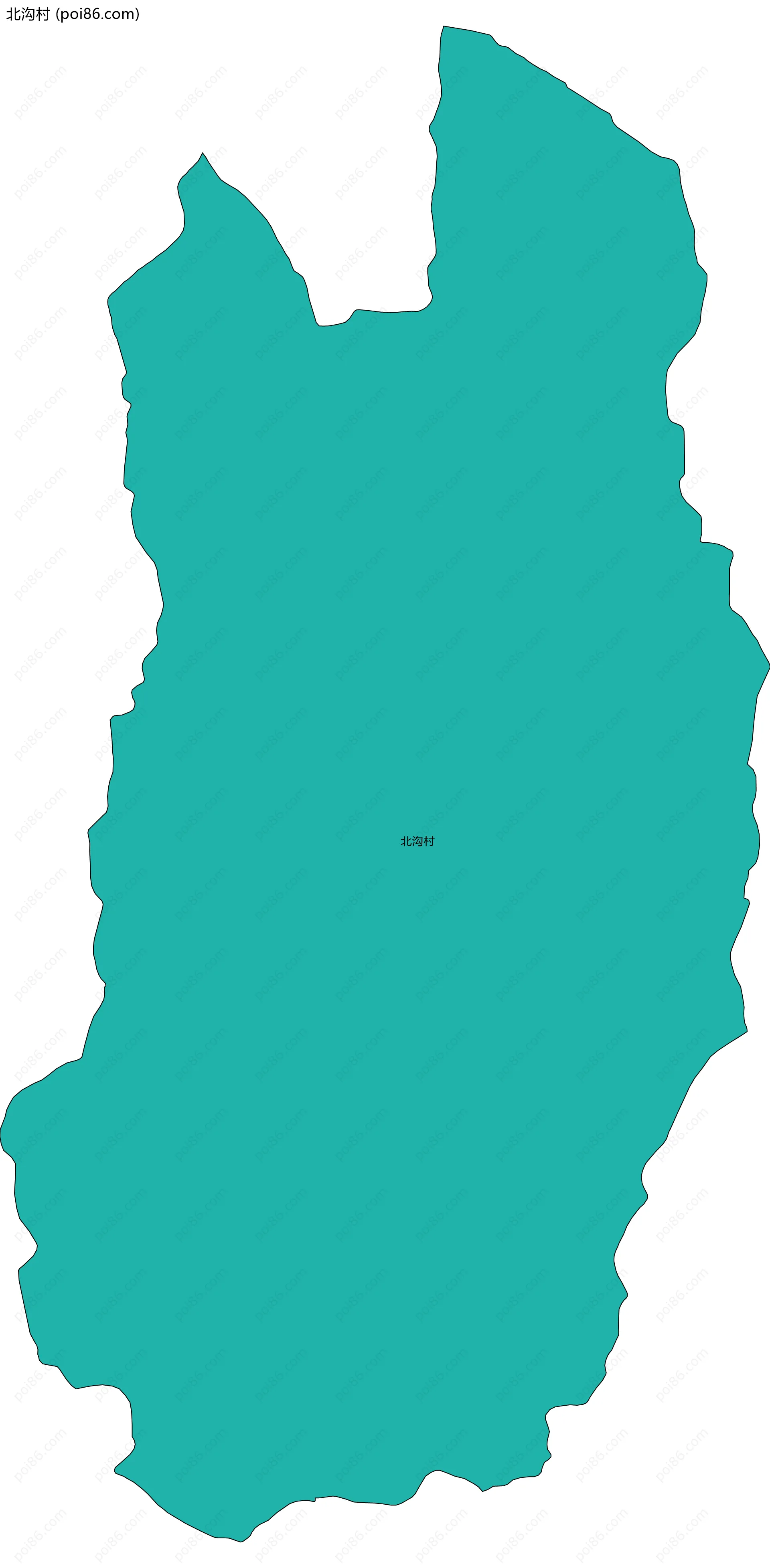 北沟村边界地图