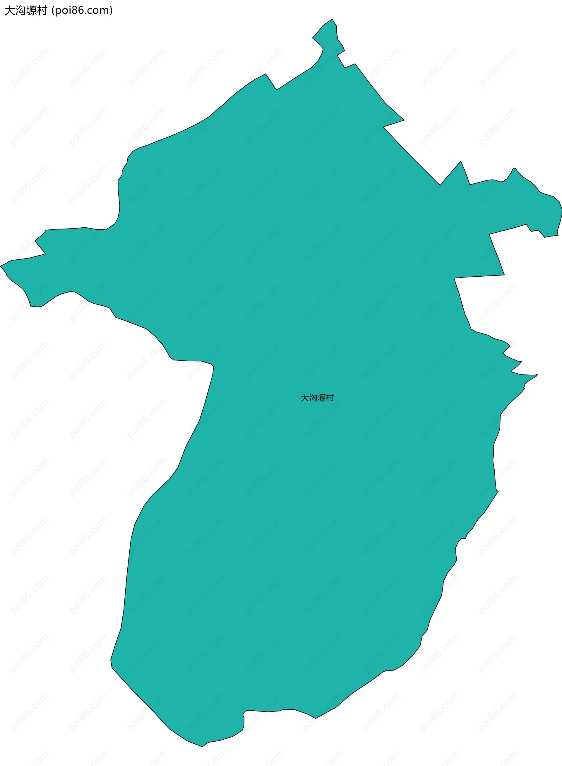 大沟塬村边界地图
