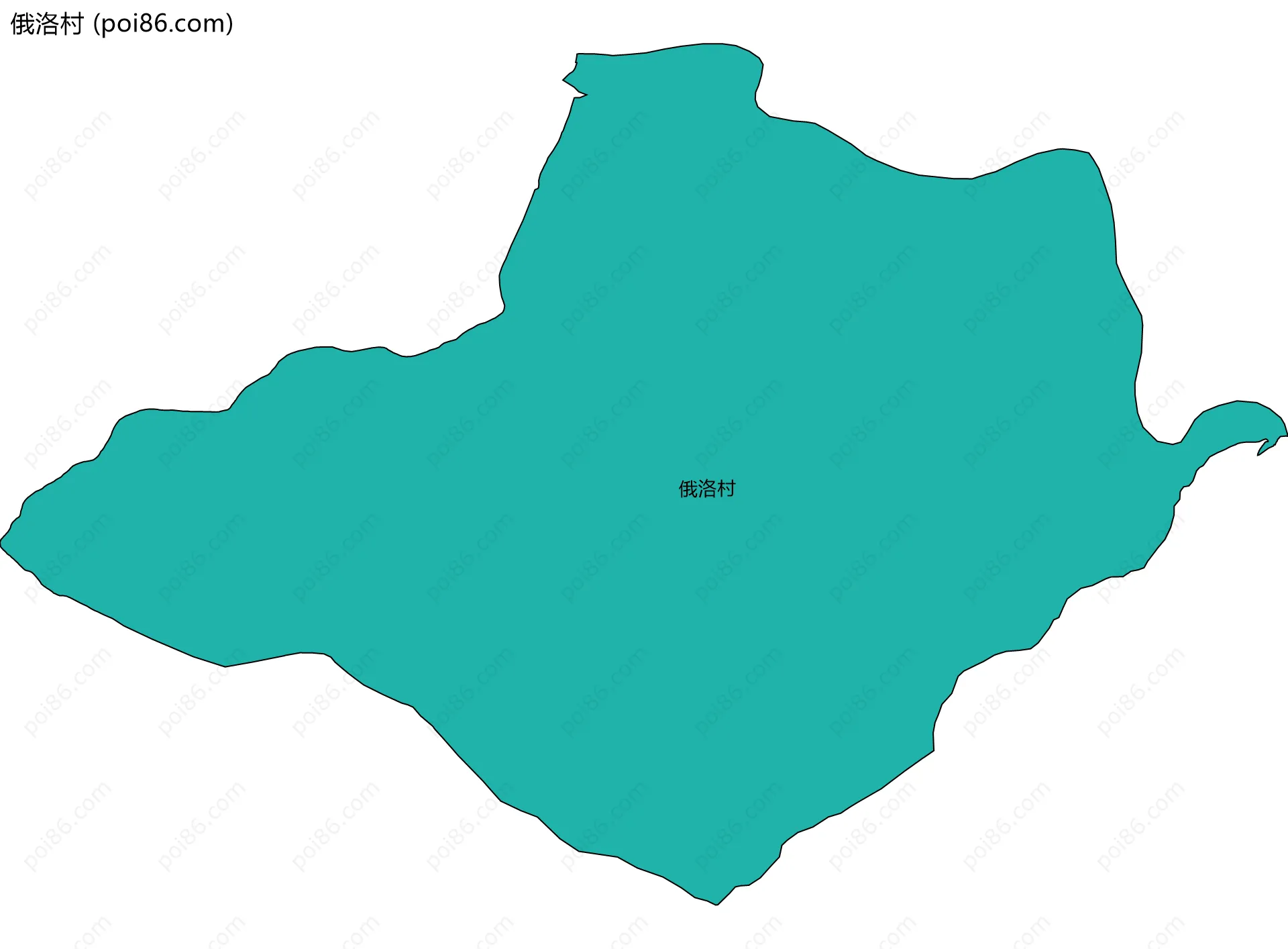 俄洛村边界地图