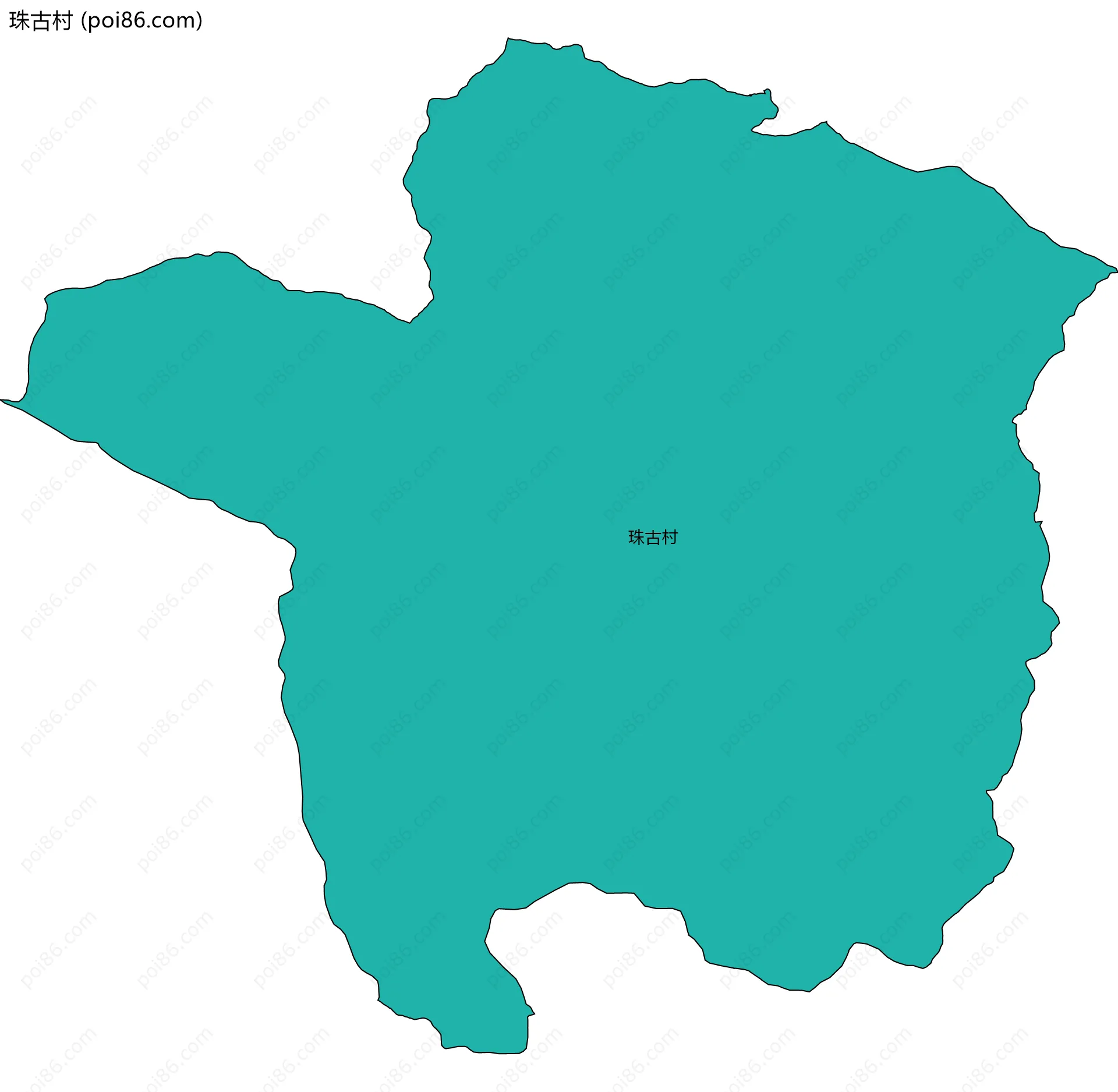 珠古村边界地图