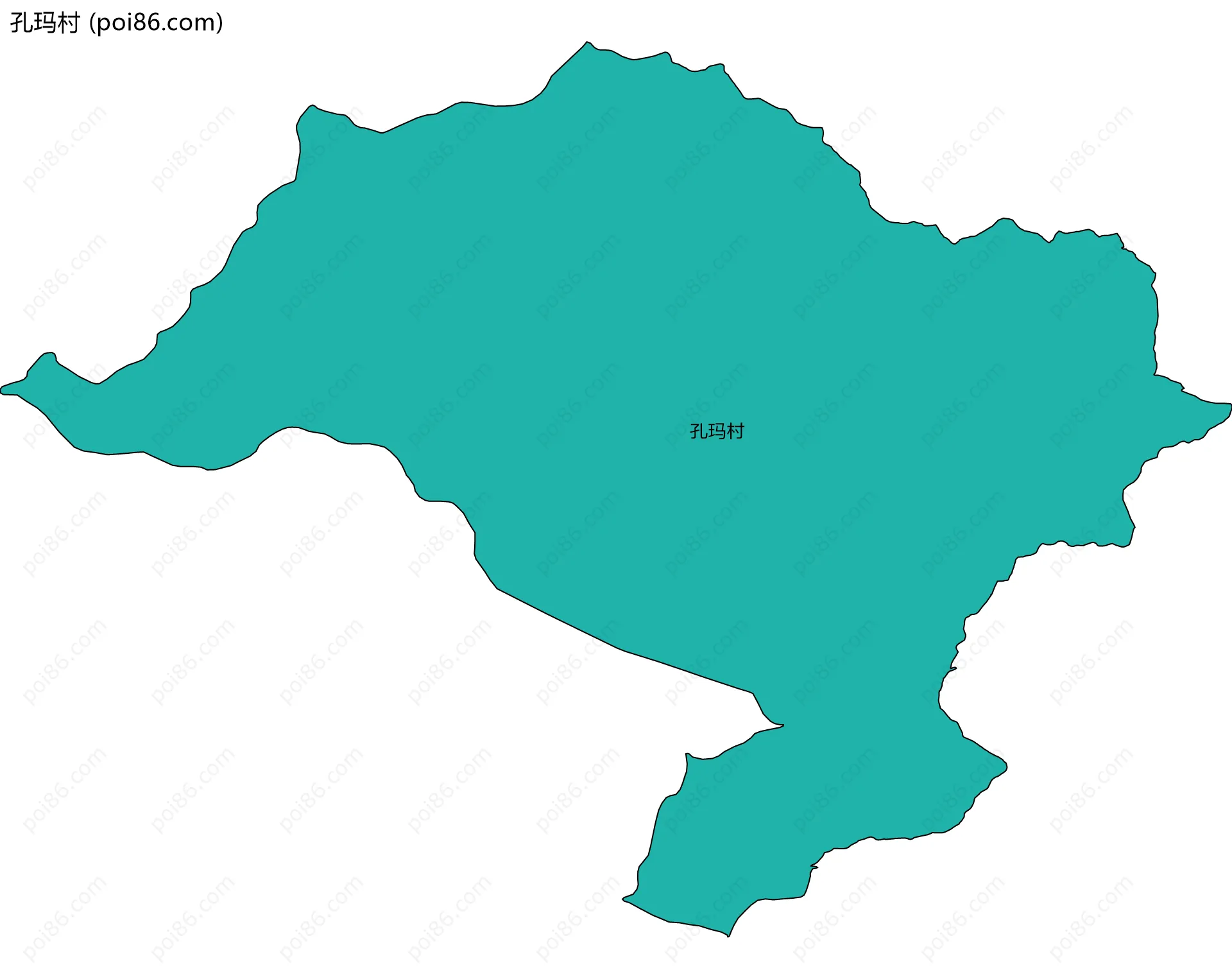 孔玛村边界地图