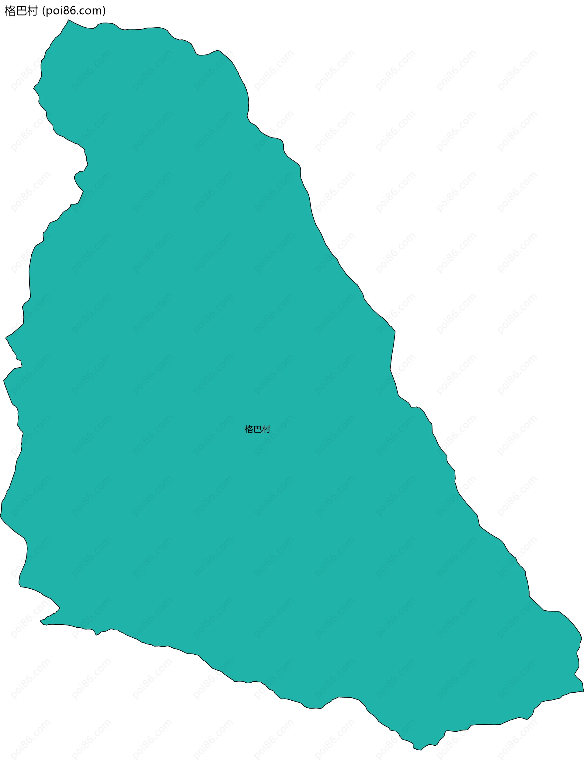 格巴村边界地图