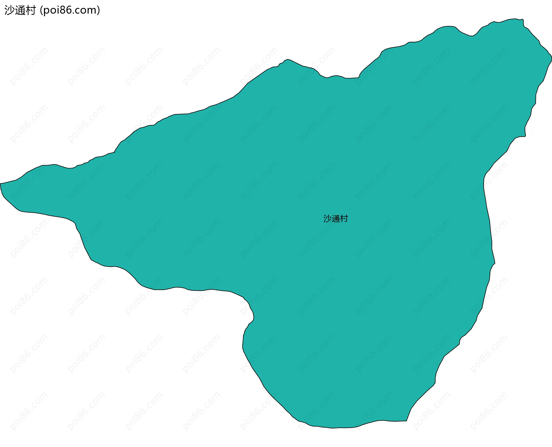 沙通村边界地图