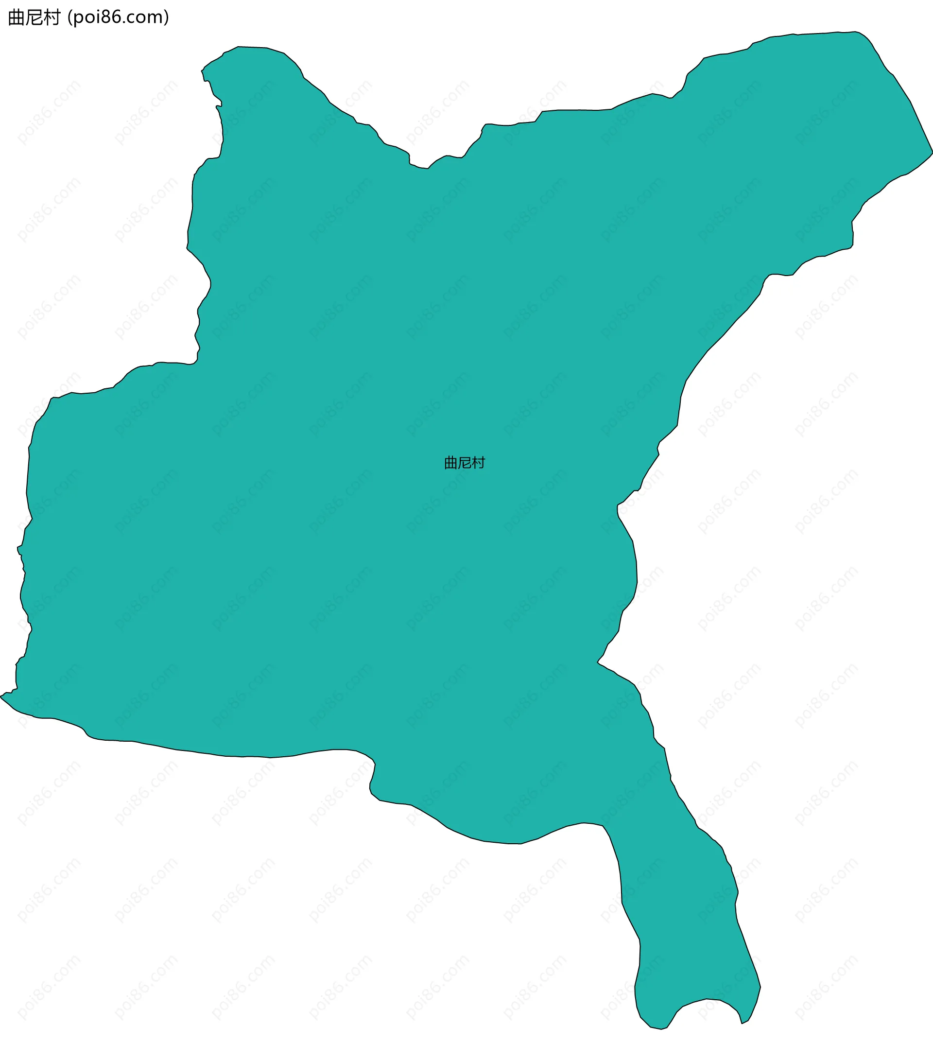 曲尼村边界地图
