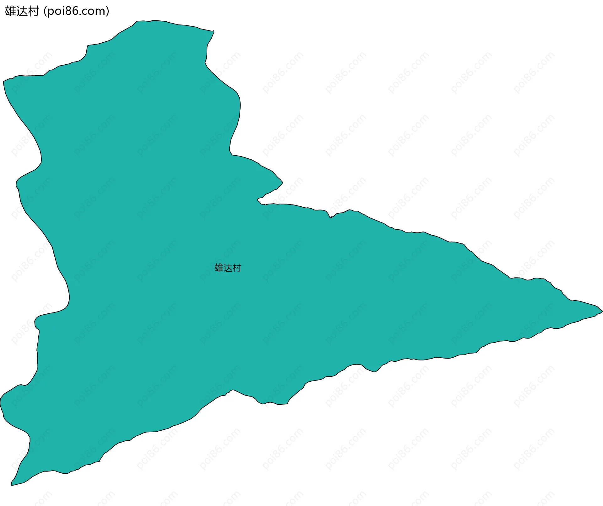 雄达村边界地图