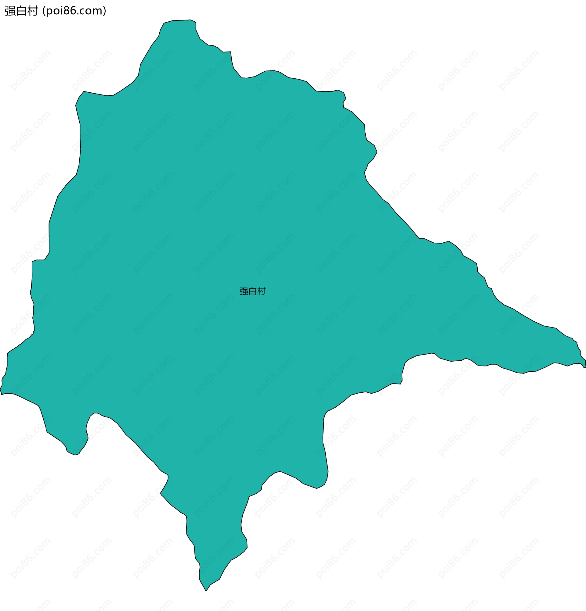 强白村边界地图