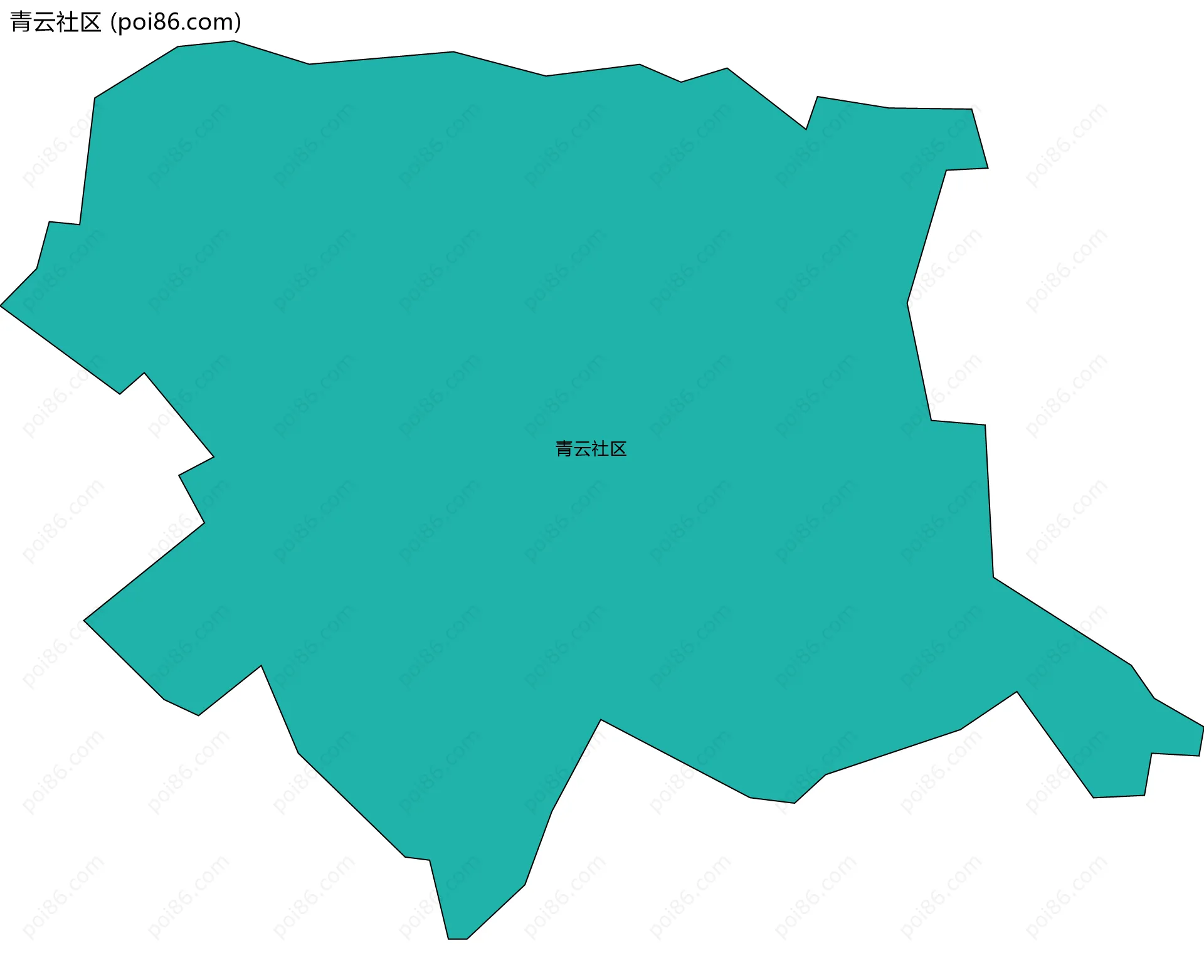 青云社区边界地图