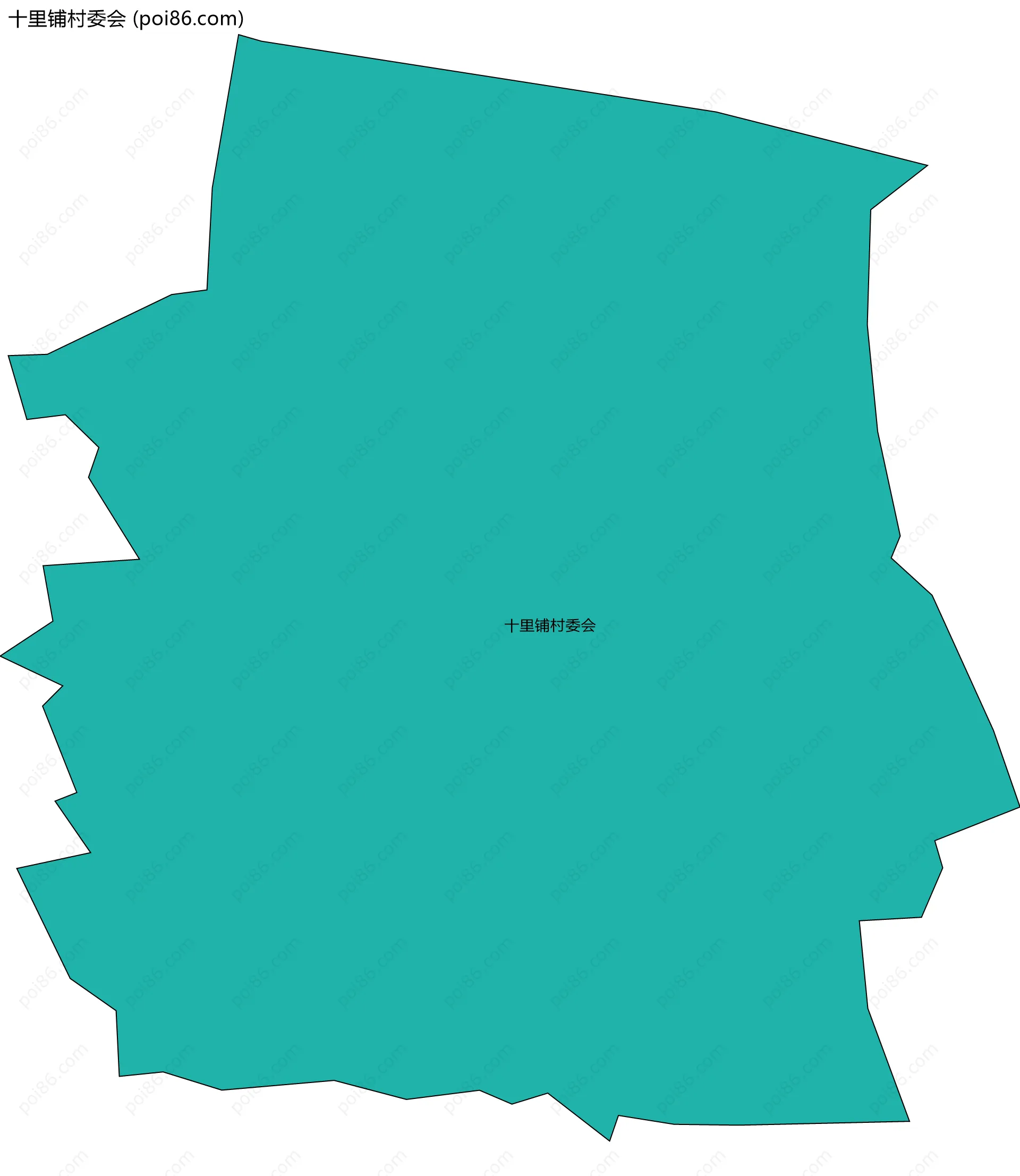 十里铺村委会边界地图