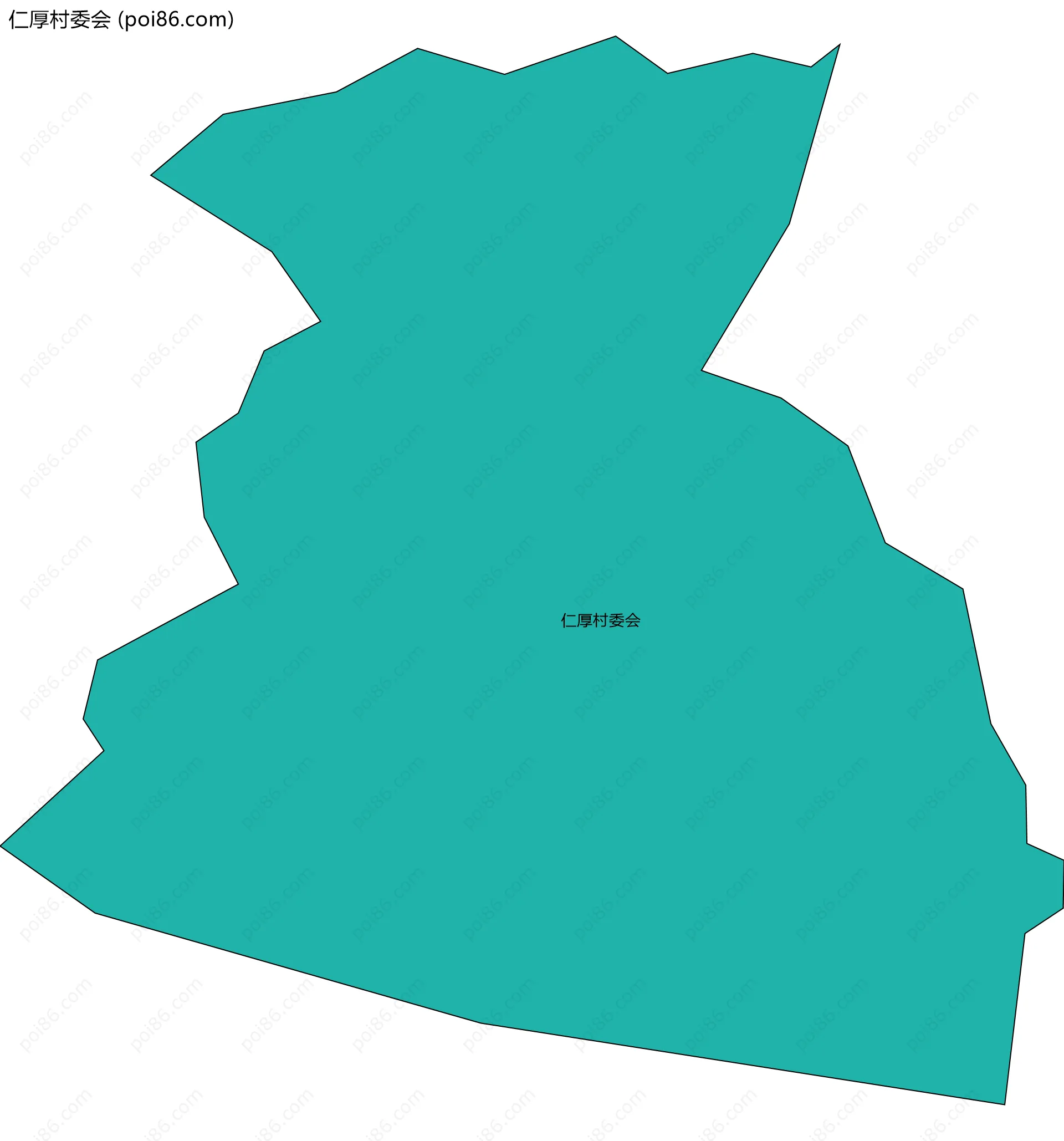 仁厚村委会边界地图