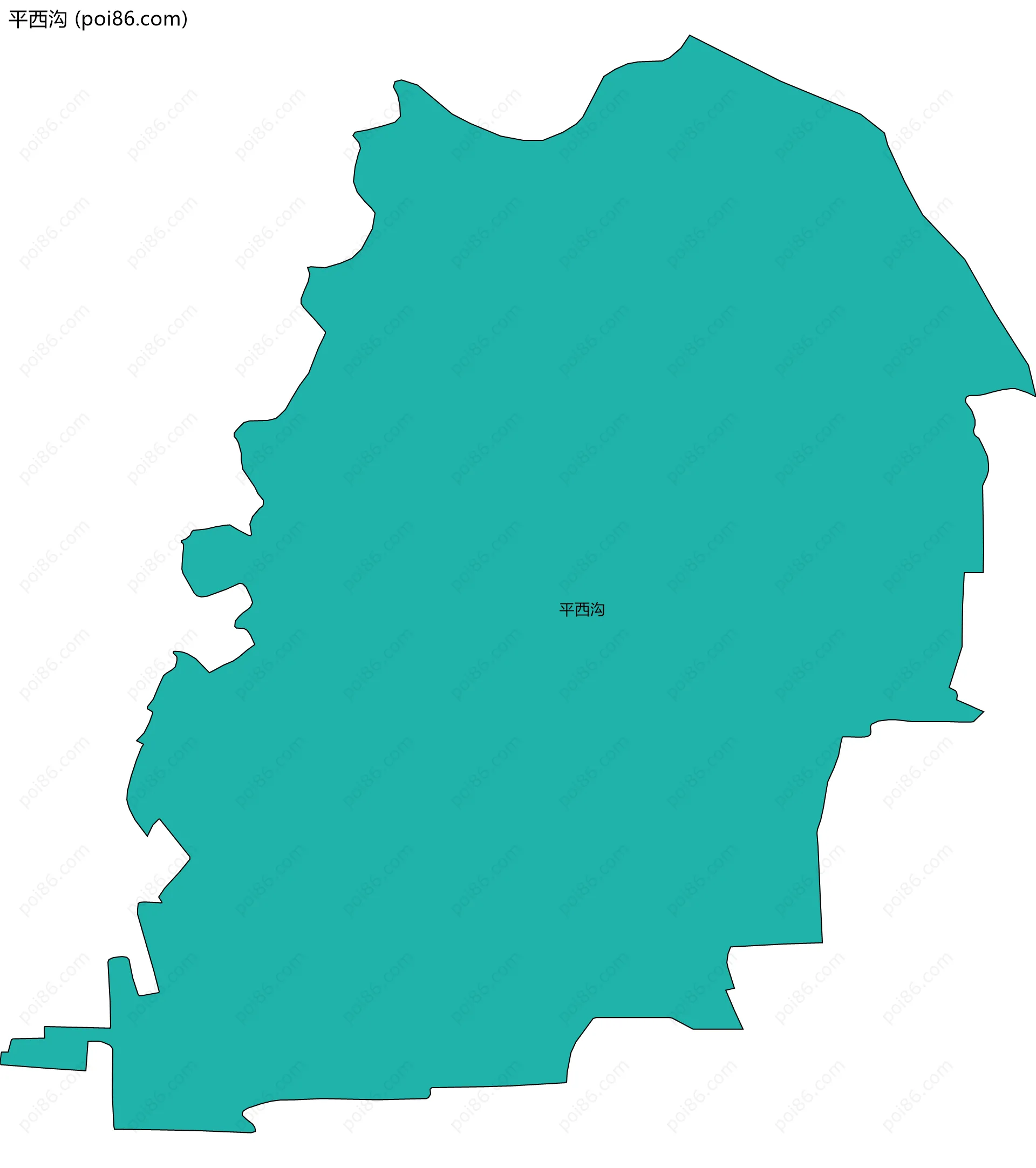 平西沟边界地图