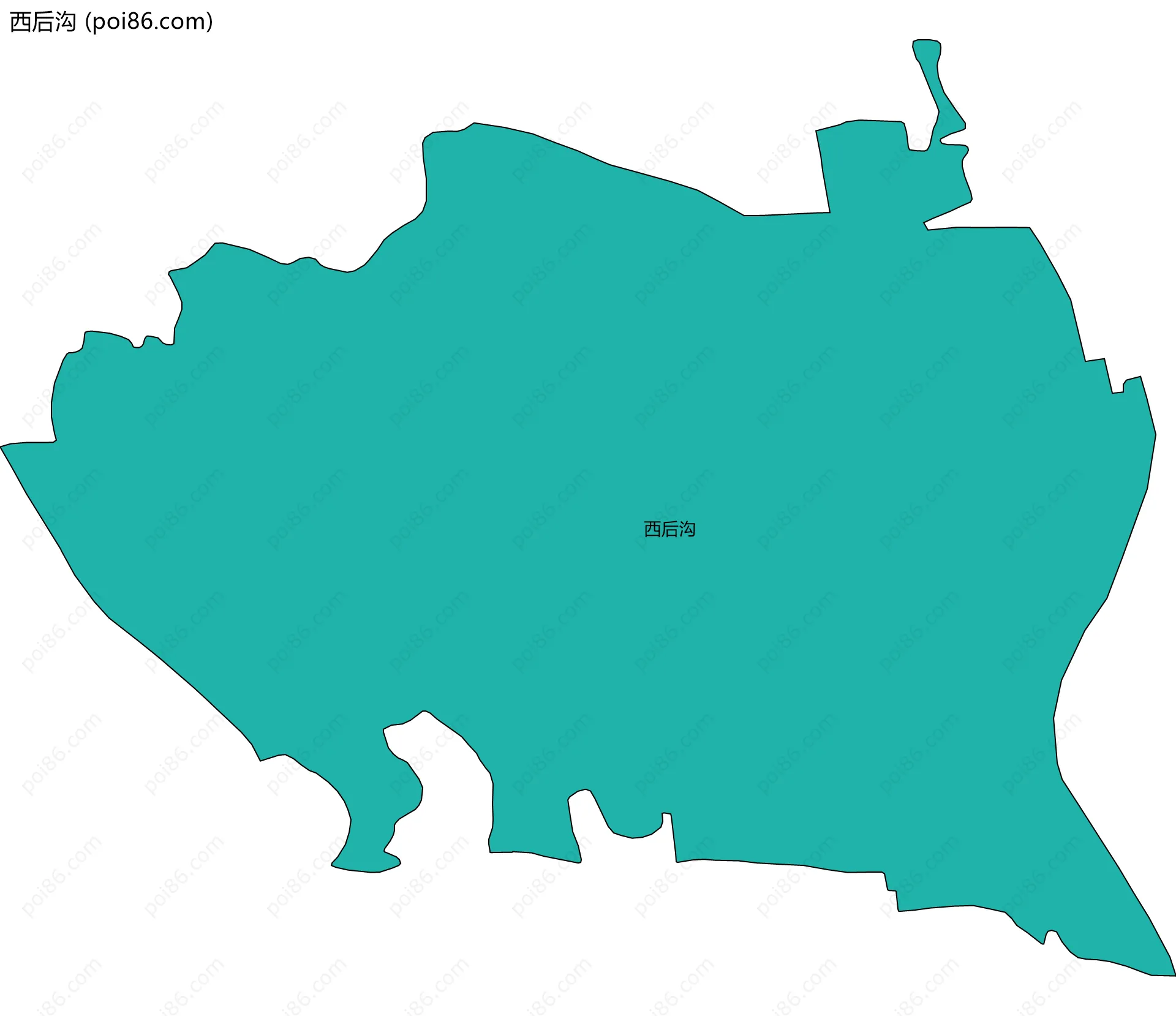 西后沟边界地图