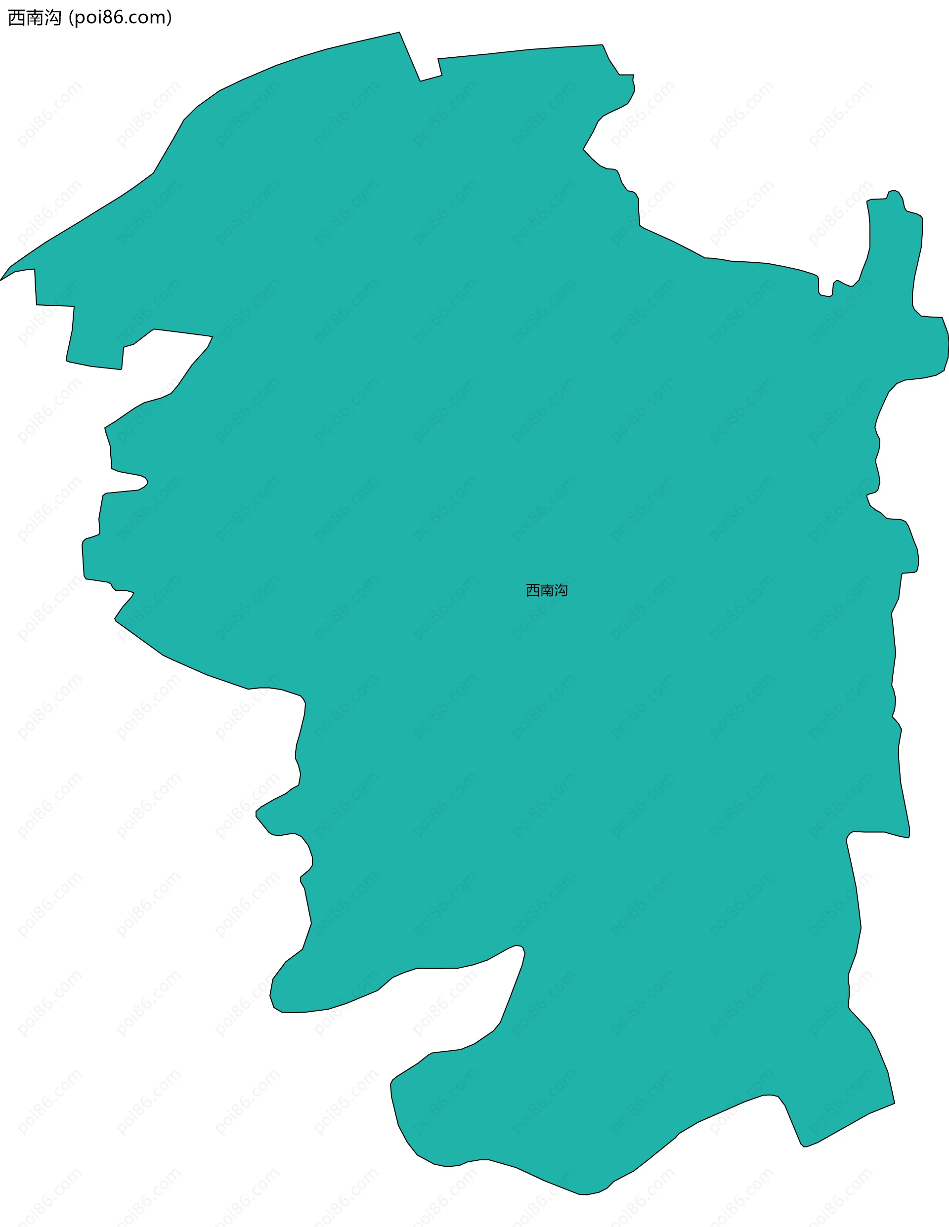 西南沟边界地图