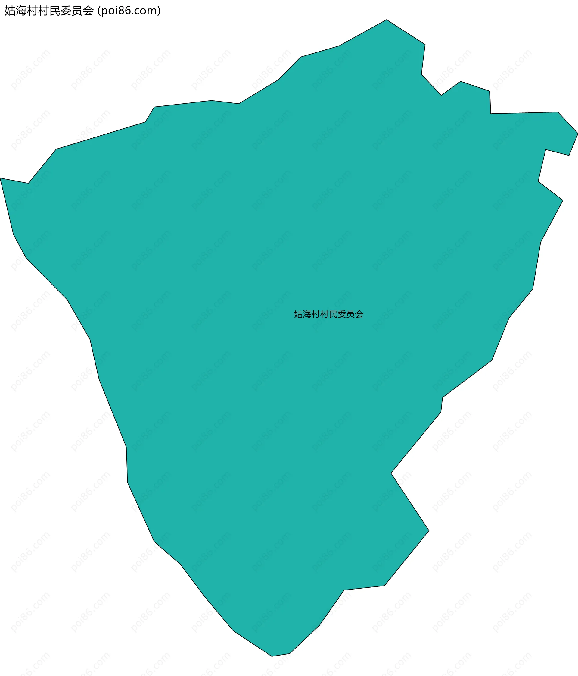 姑海村村民委员会边界地图
