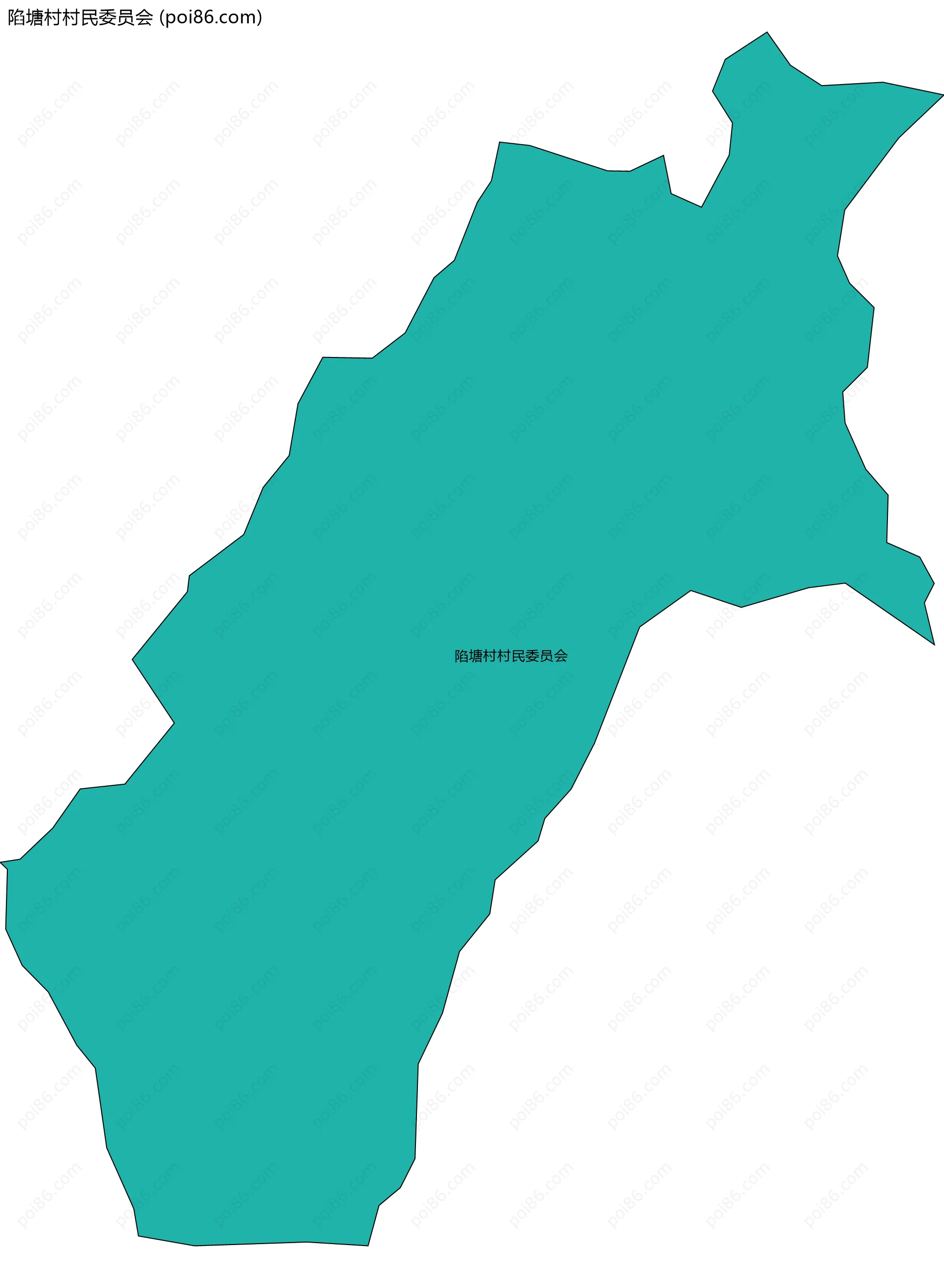 陷塘村村民委员会边界地图