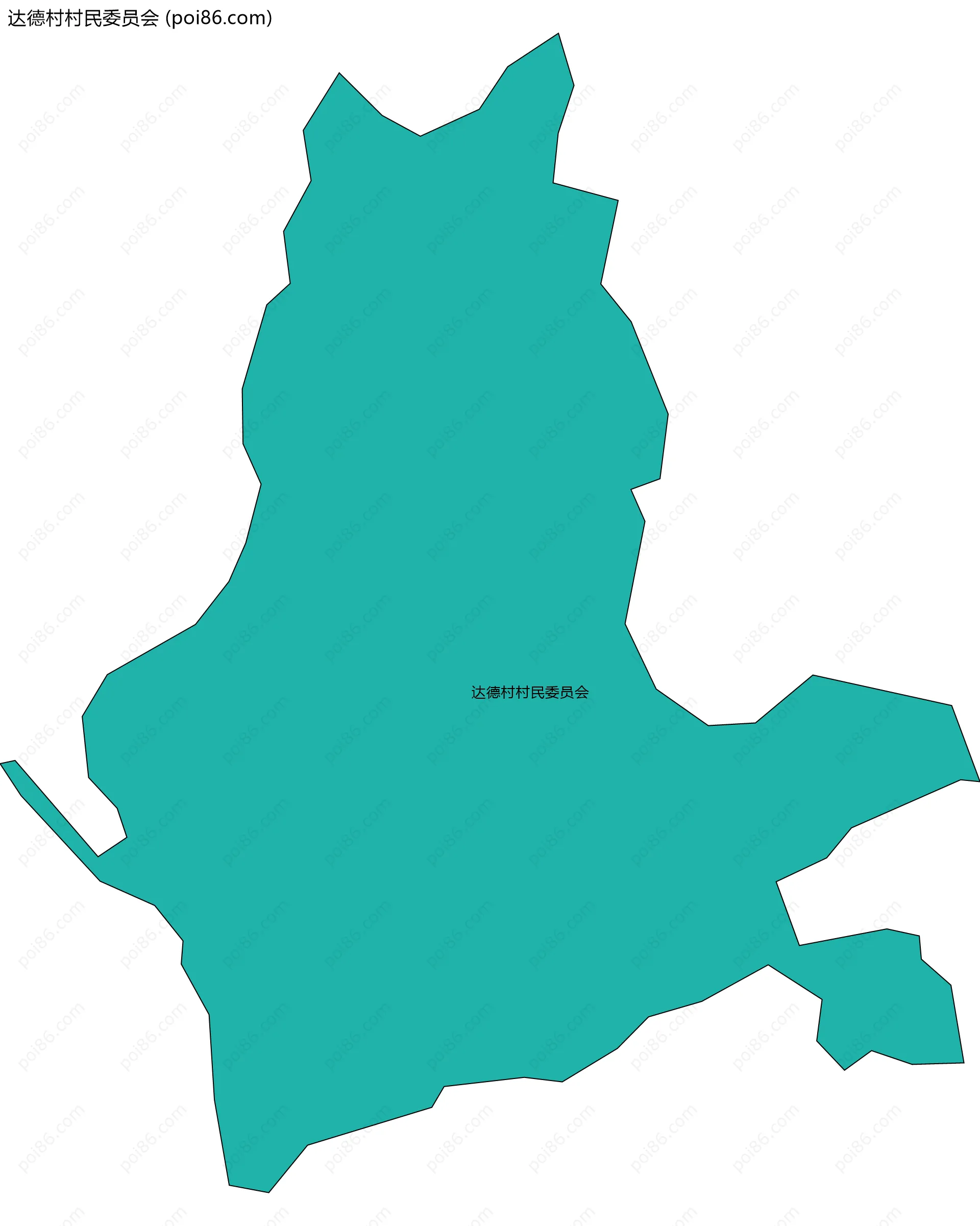 达德村村民委员会边界地图