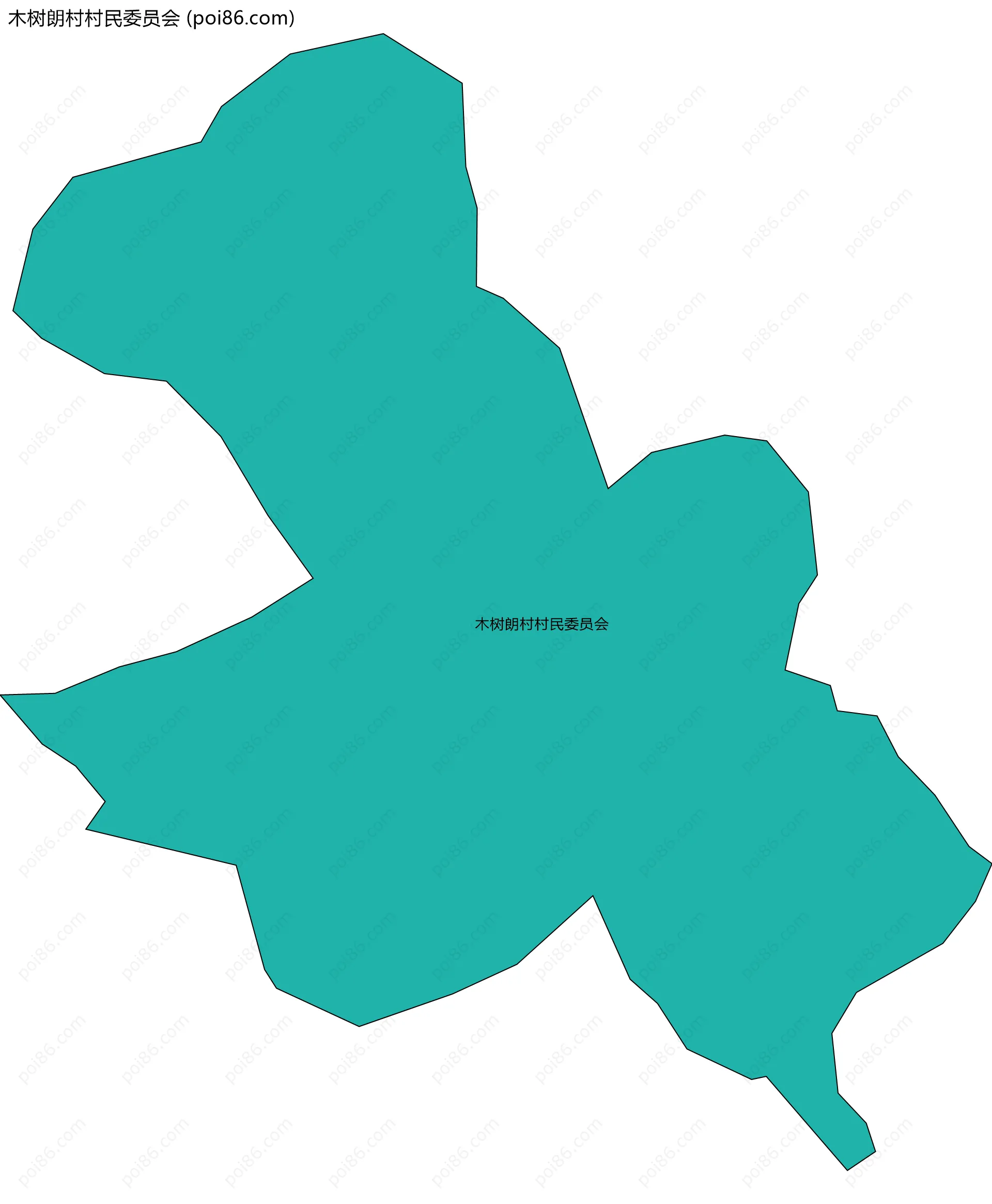 木树朗村村民委员会边界地图