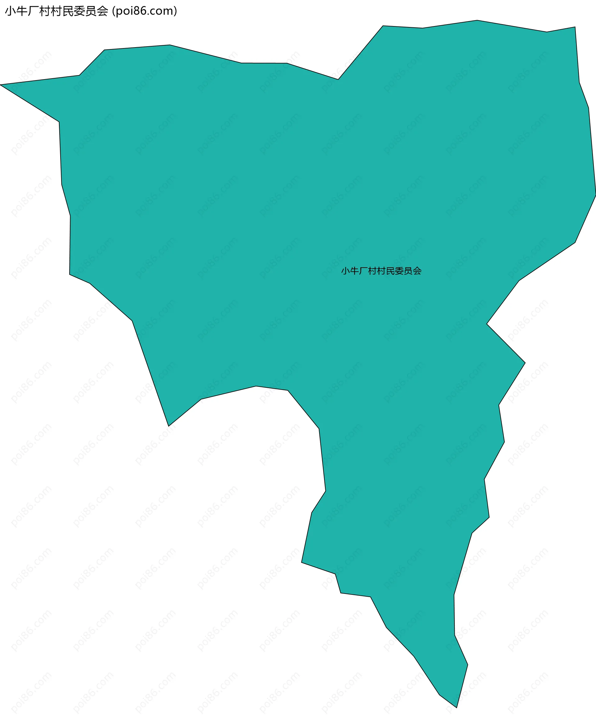 小牛厂村村民委员会边界地图