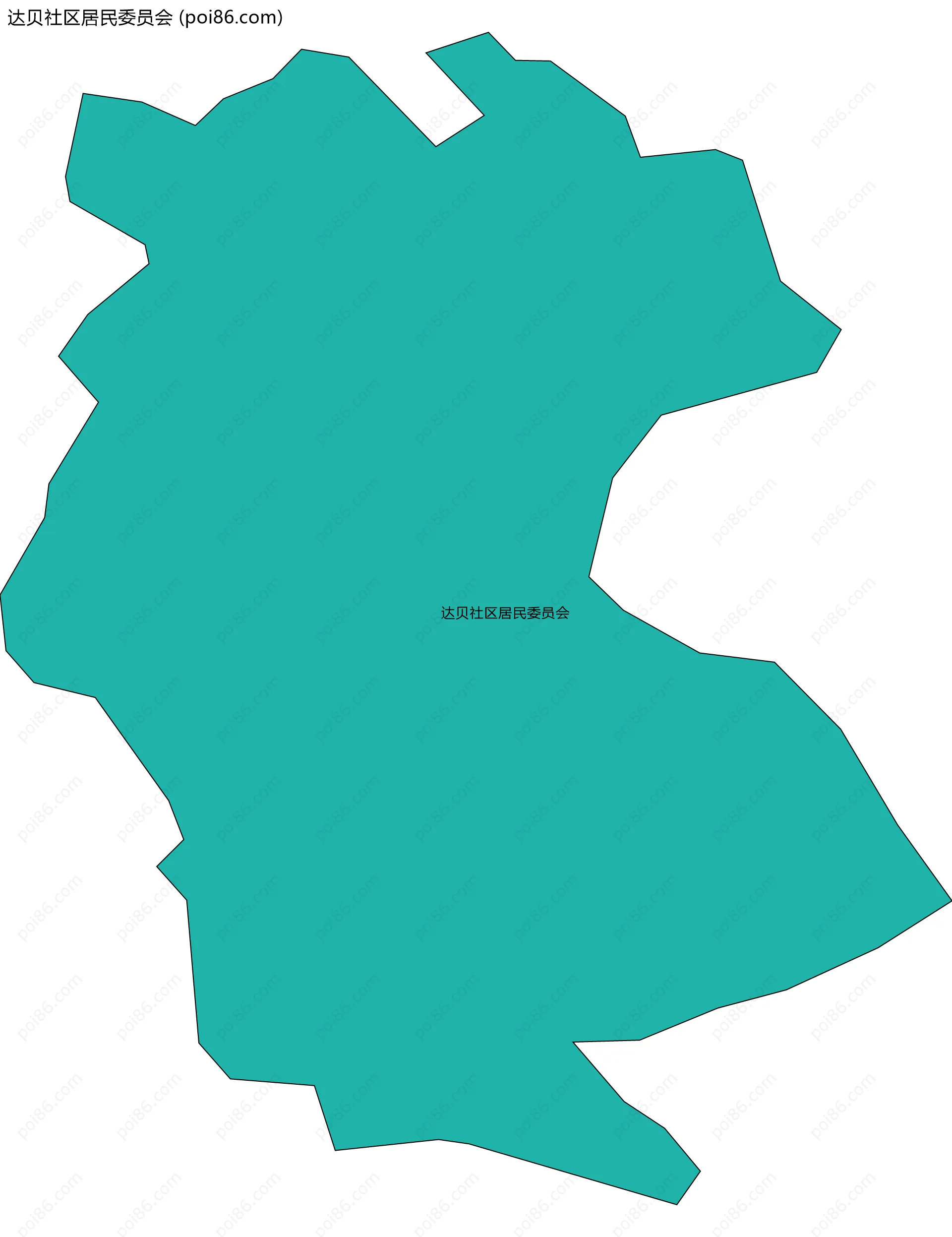 达贝社区居民委员会边界地图