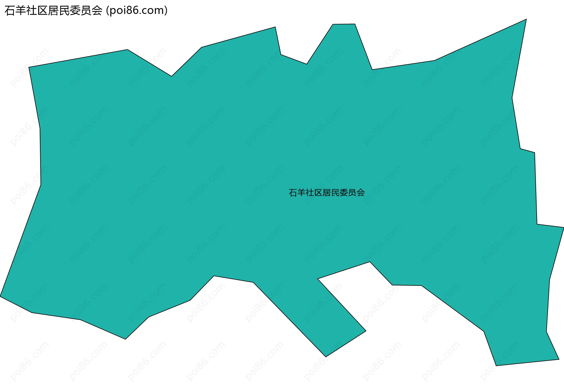 石羊社区居民委员会边界地图