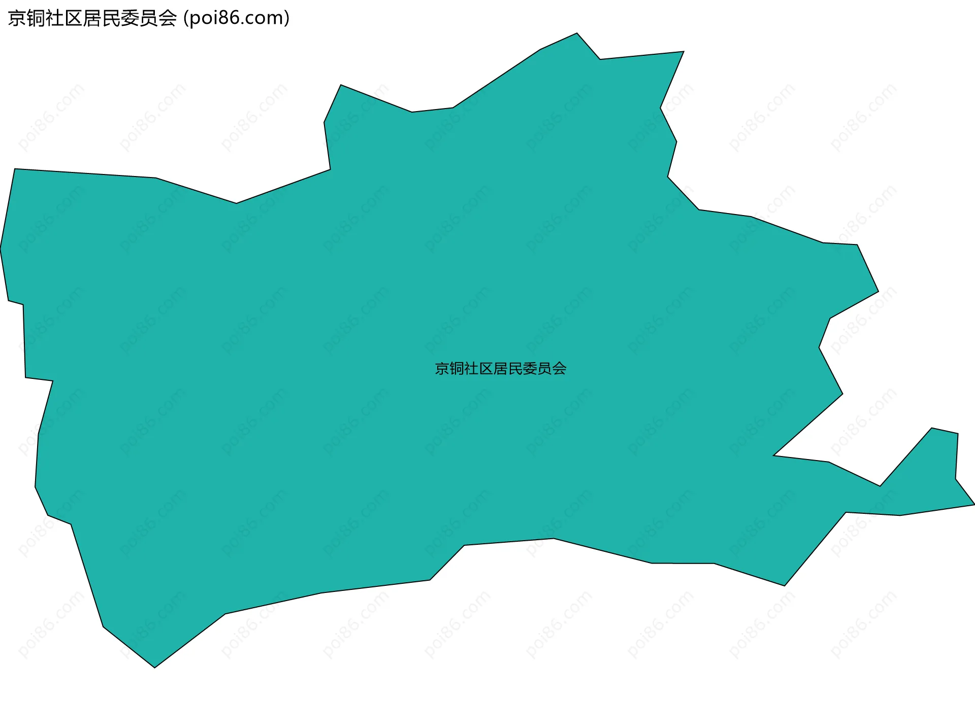 京铜社区居民委员会边界地图