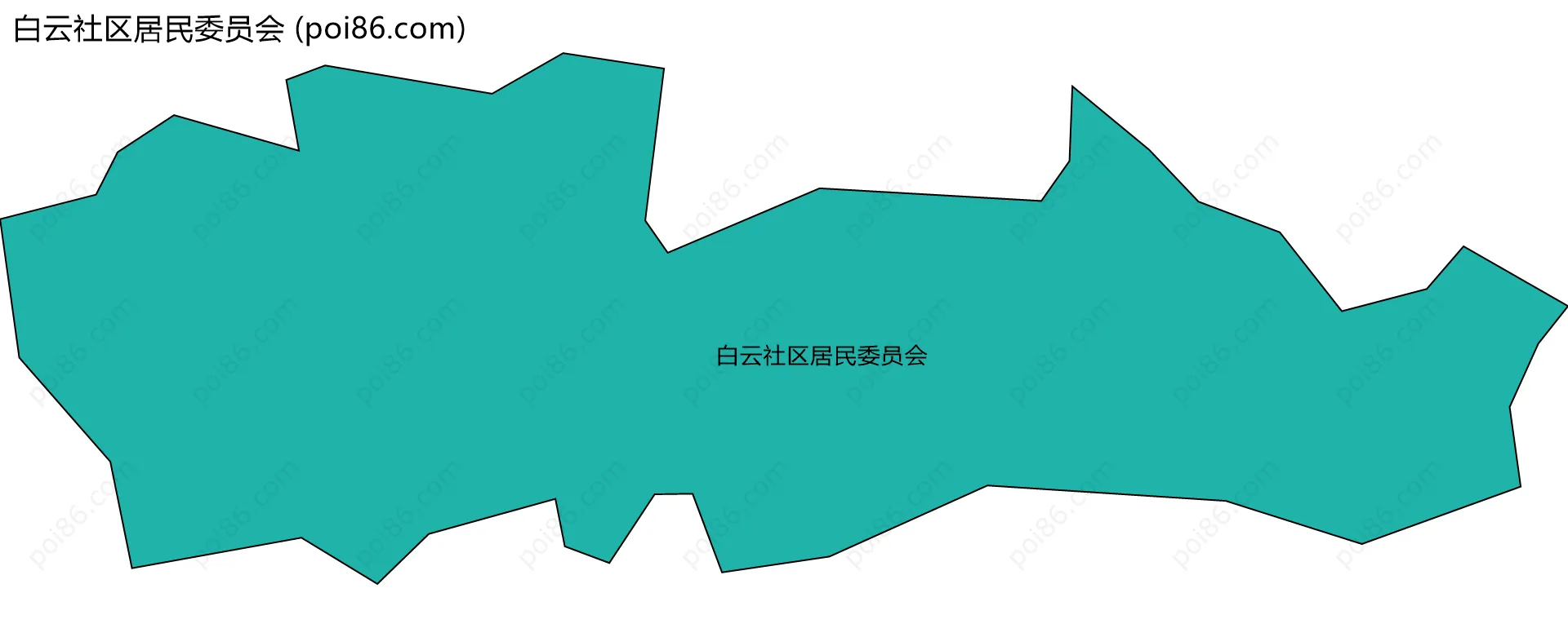 白云社区居民委员会边界地图