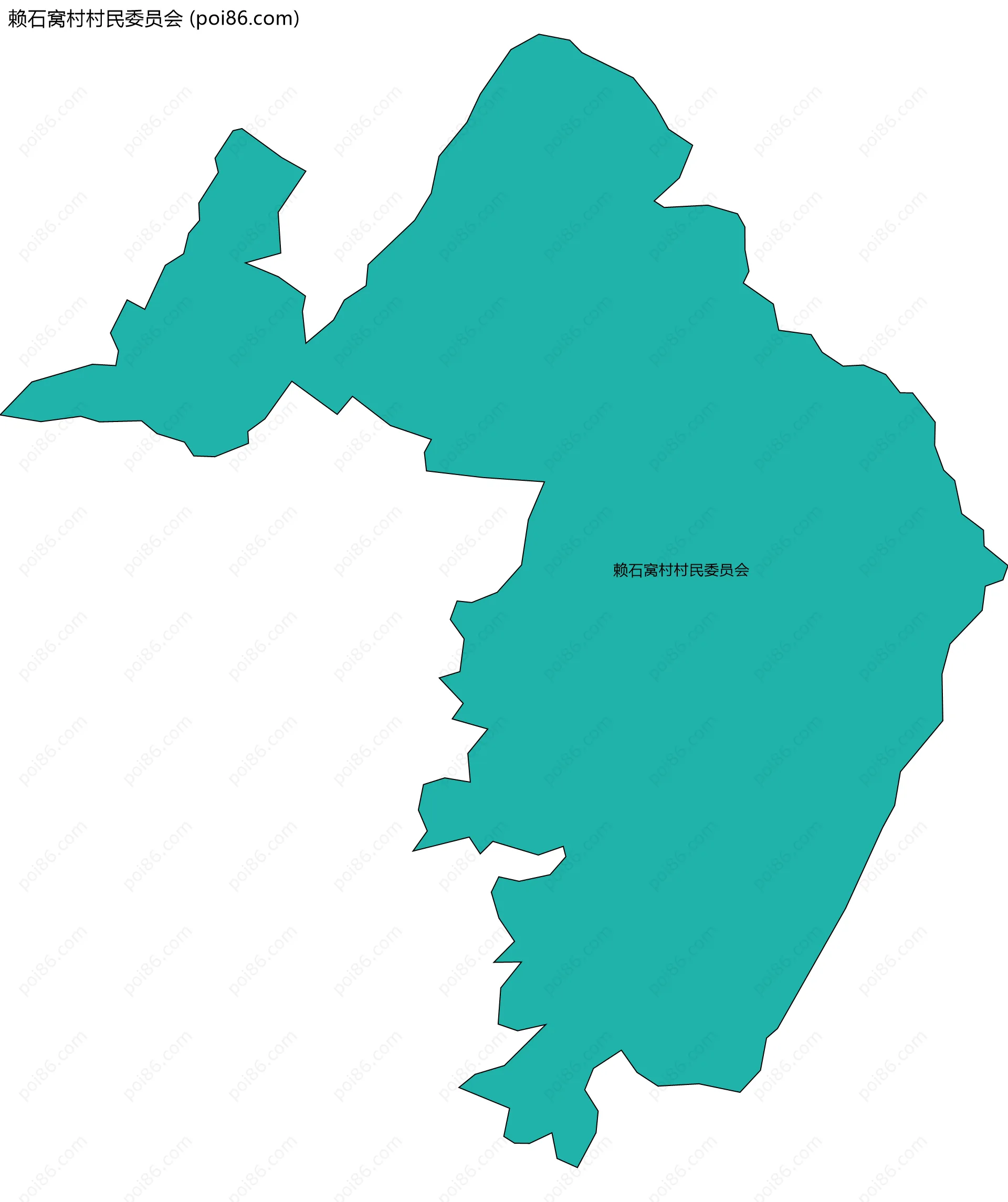 赖石窝村村民委员会边界地图