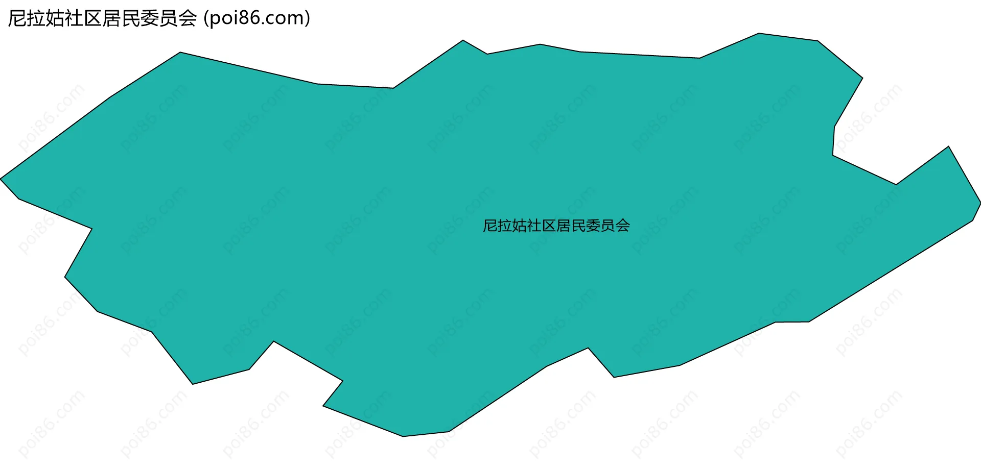 尼拉姑社区居民委员会边界地图