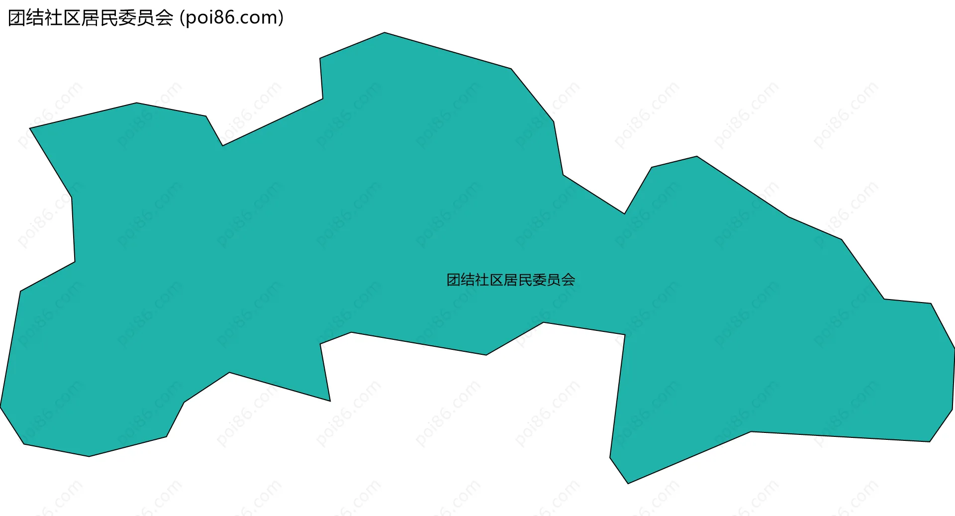 团结社区居民委员会边界地图