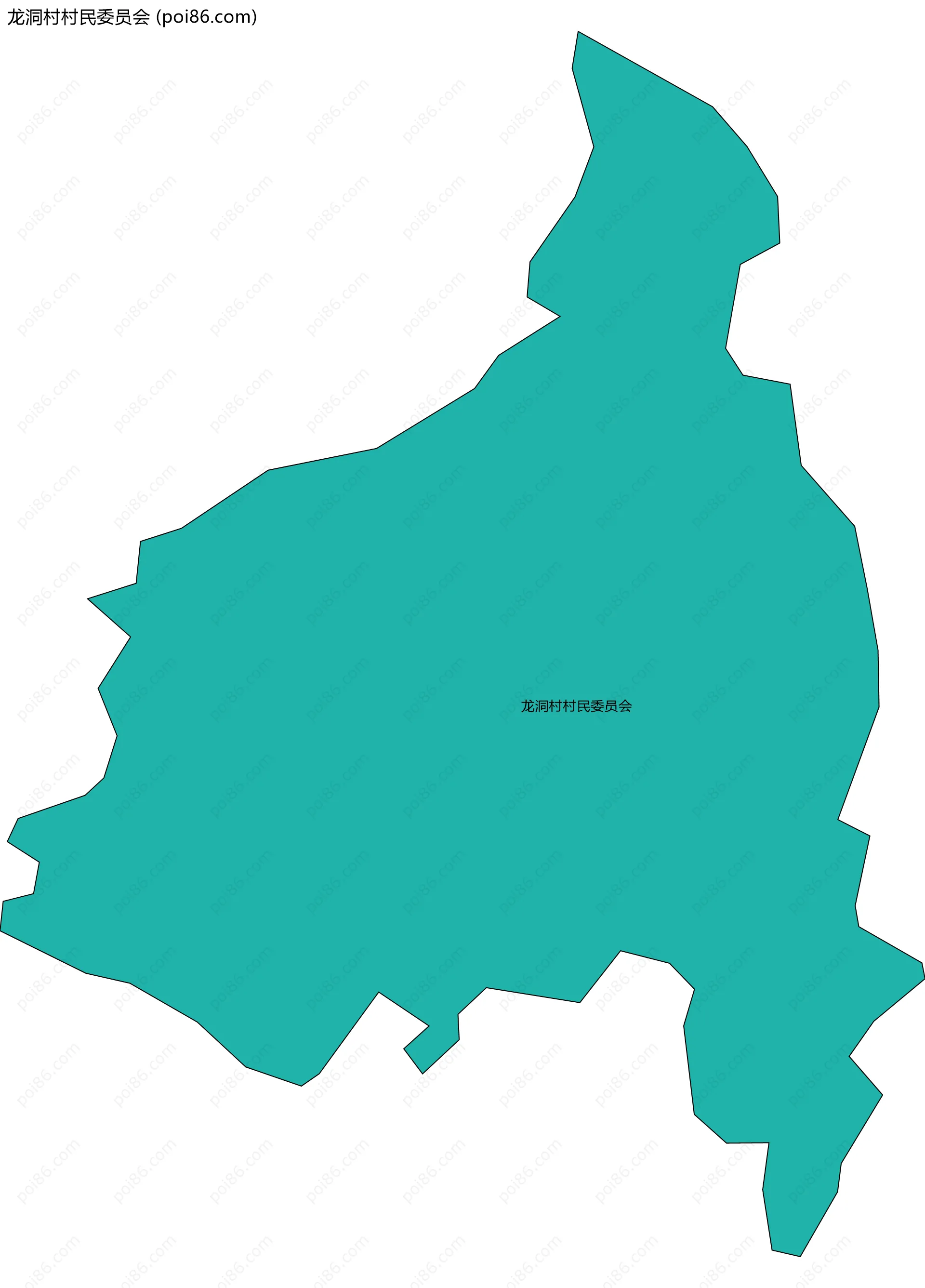 龙洞村村民委员会边界地图