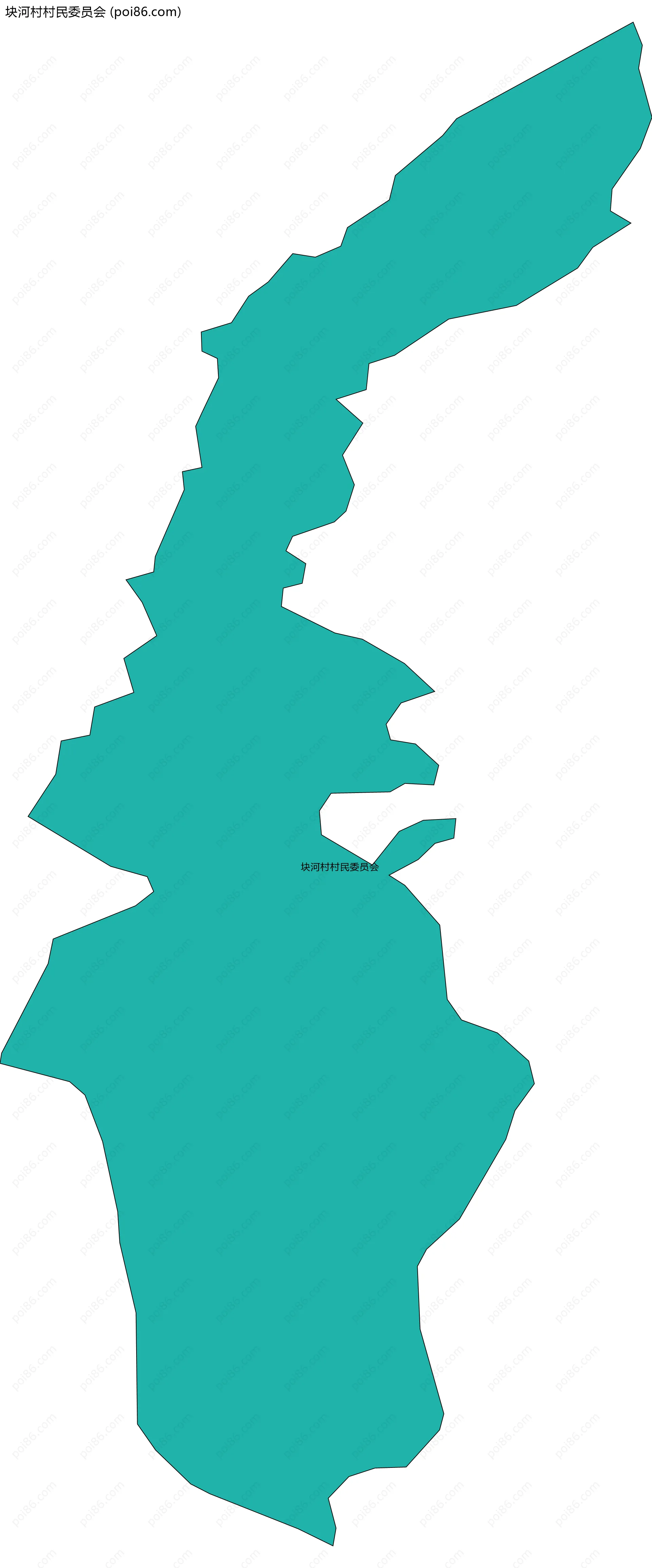 块河村村民委员会边界地图