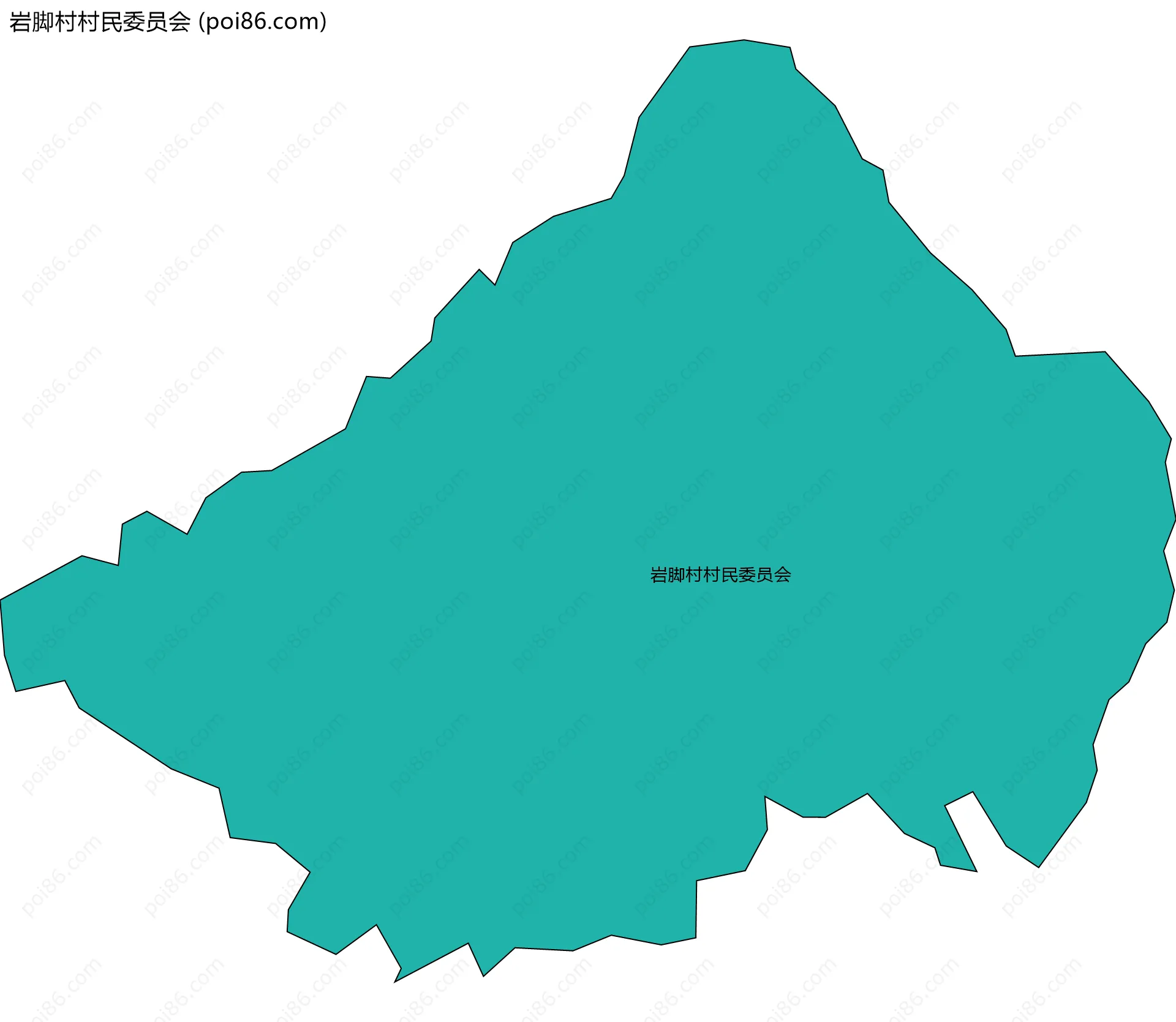 岩脚村村民委员会边界地图