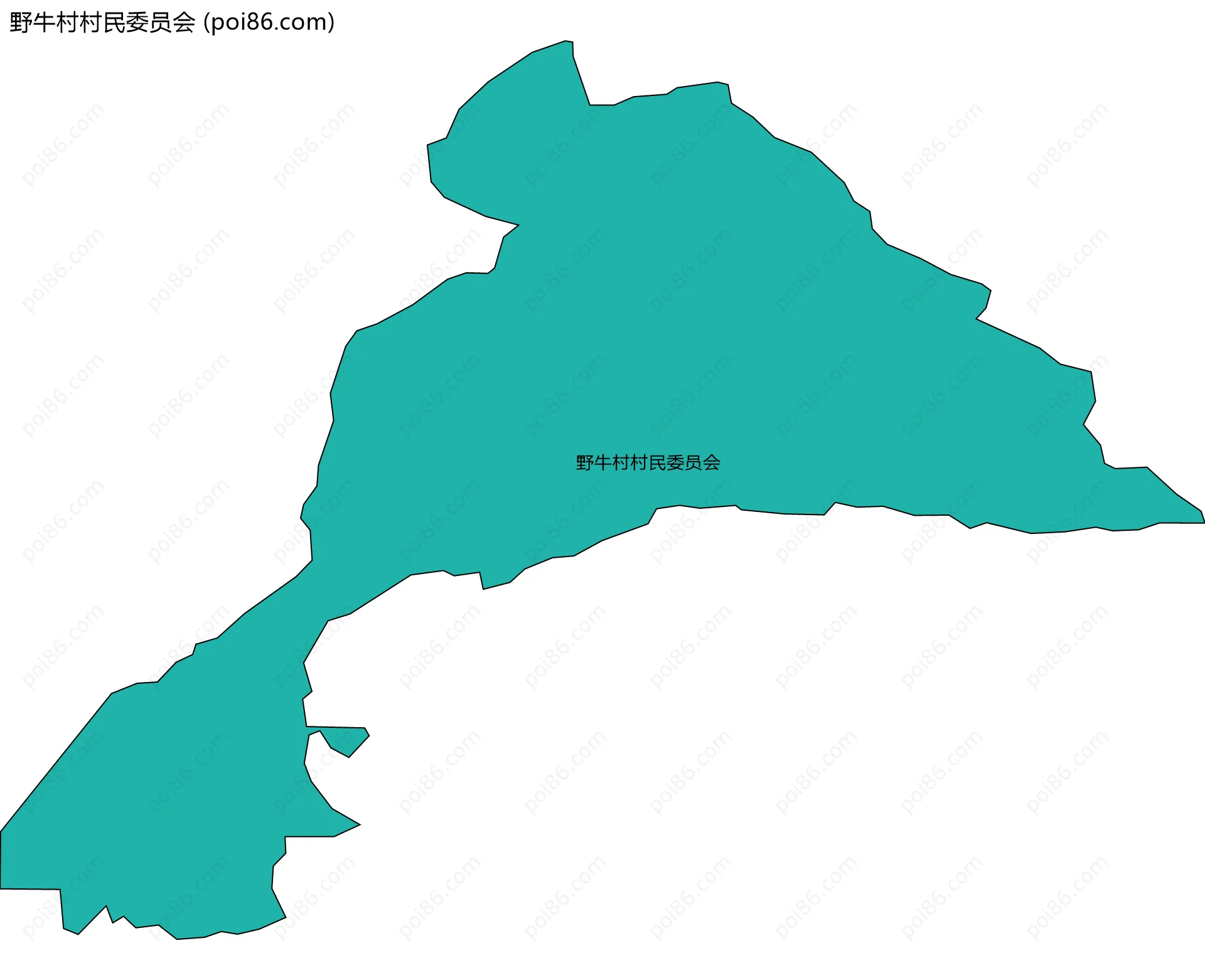 野牛村村民委员会边界地图