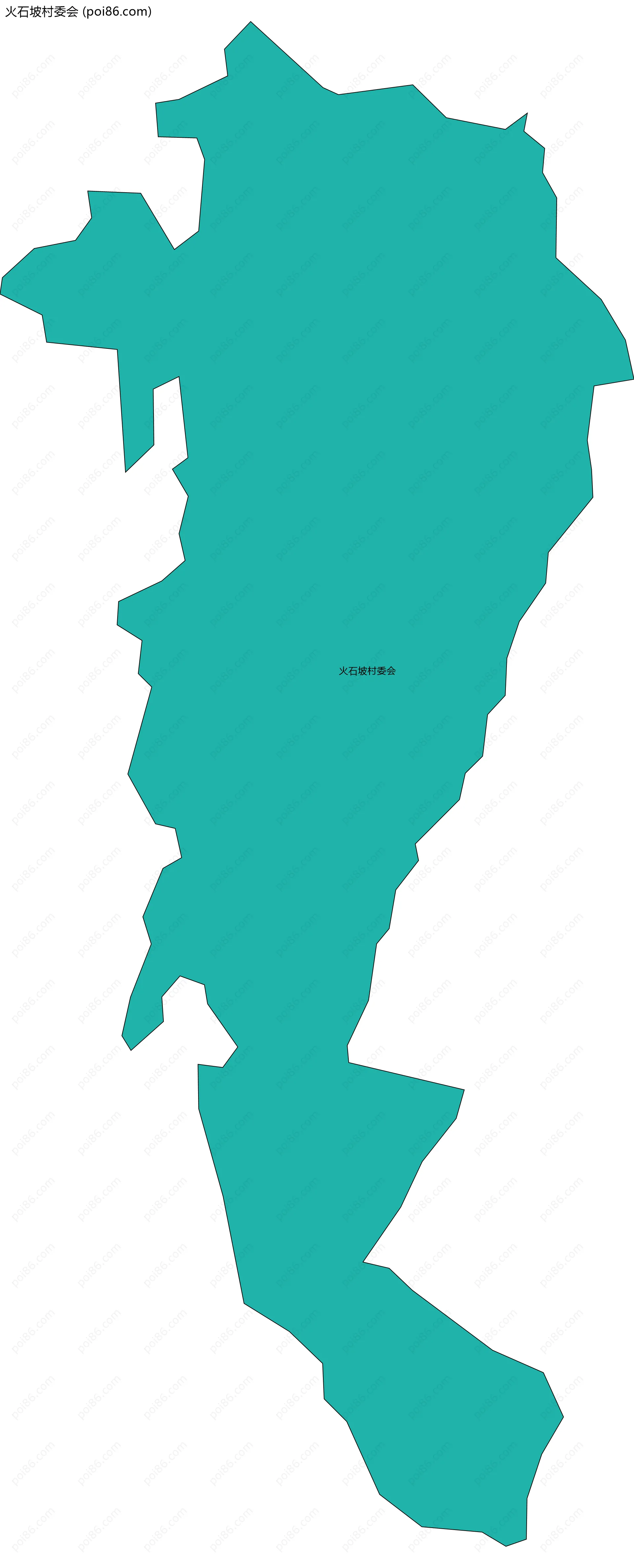 火石坡村委会边界地图
