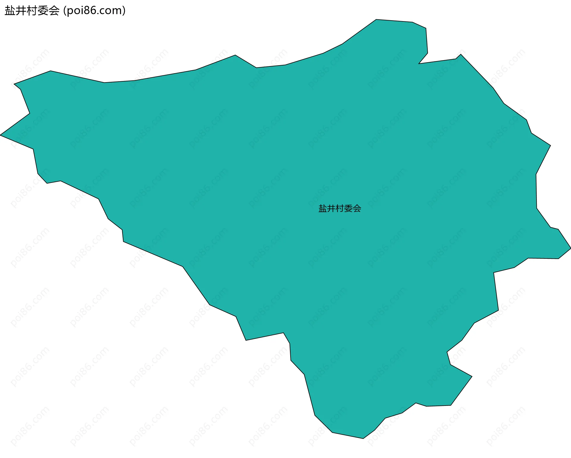 盐井村委会边界地图